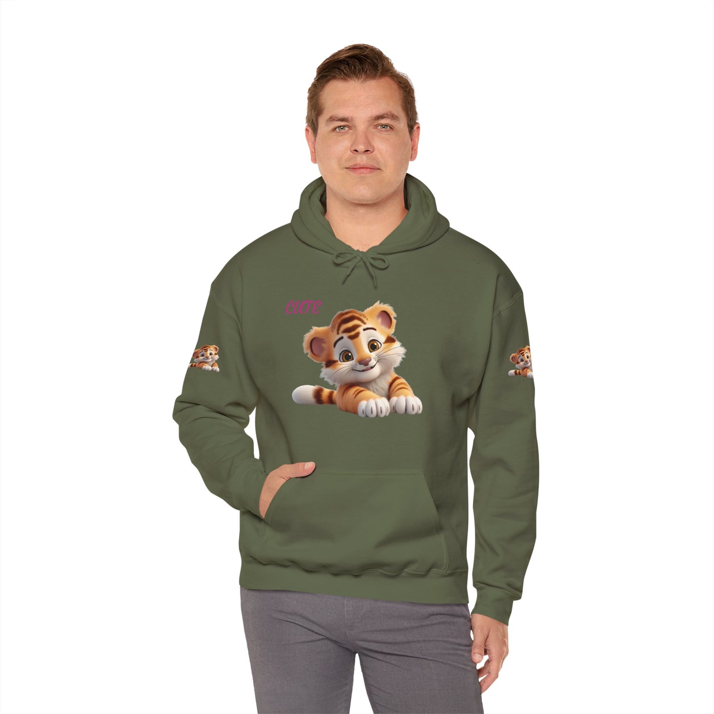 Princess Grace  Cute Tiger Design Unisex Heavy Blend Hooded Sweatshirt