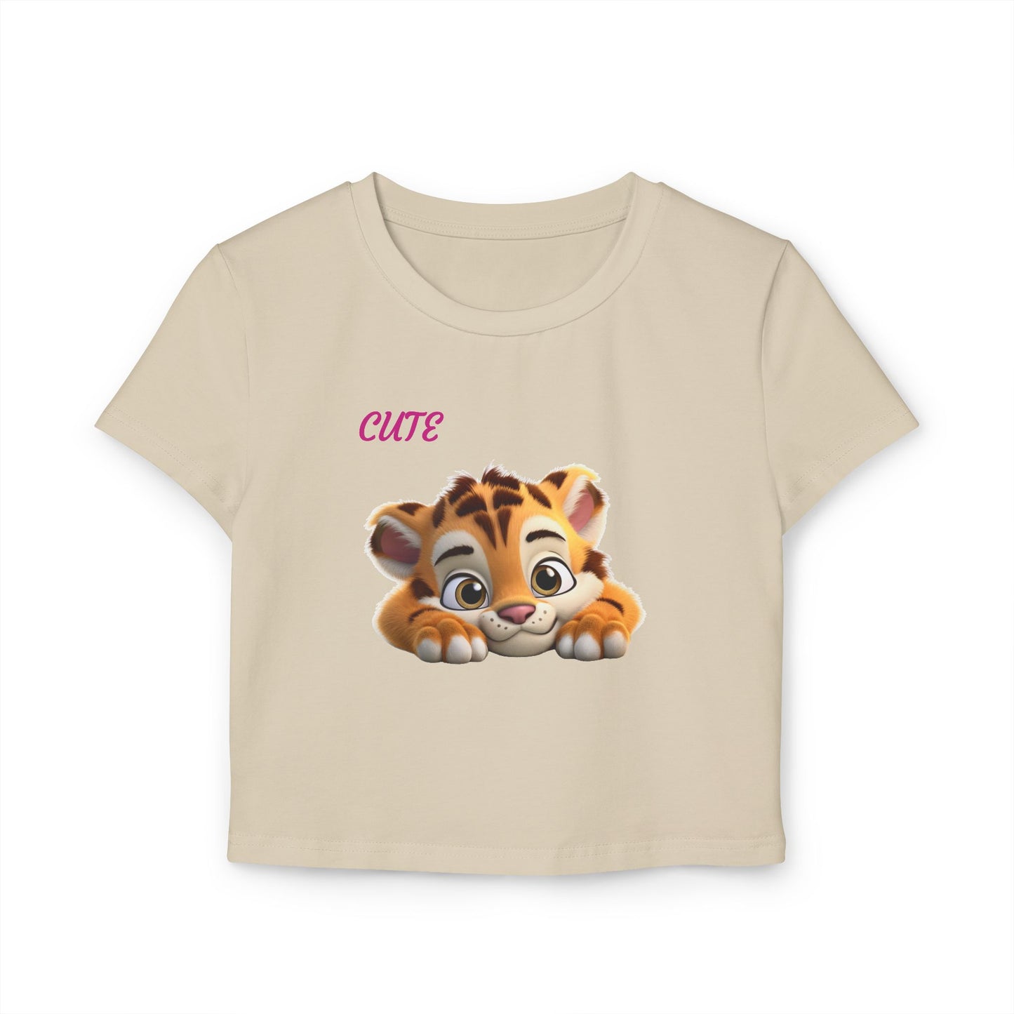 Princess Grace  Cute Baby Tiger Women's Baby Tee Playful & Stylish Top for Everyday Wear