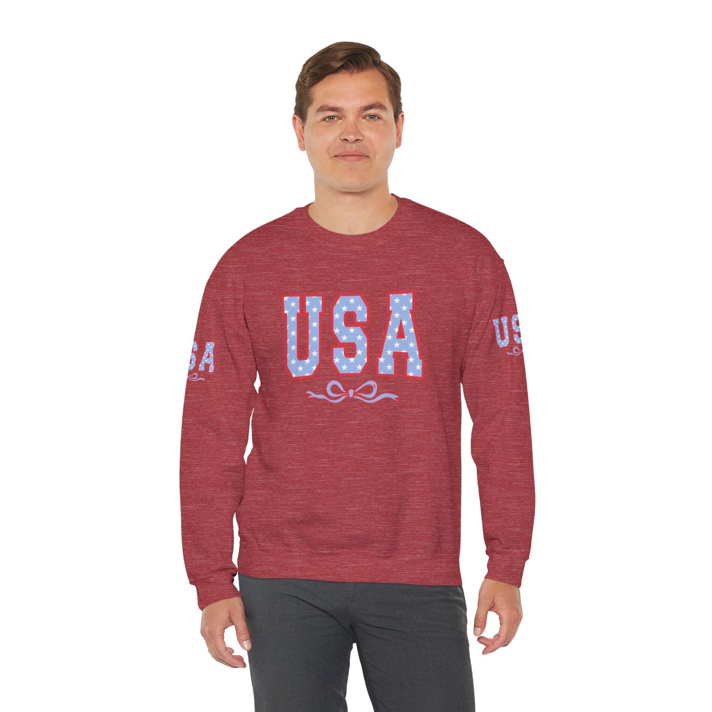 Princess Grace  USA Patriotic Crewneck Sweatshirt for All Seasons