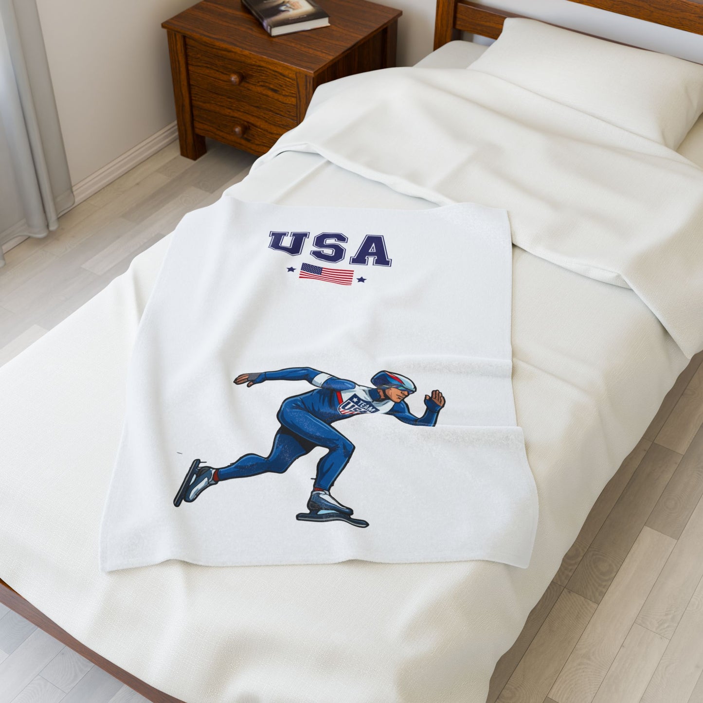 Princess Grace  TEAM USA  Velveteen Plush Blanket