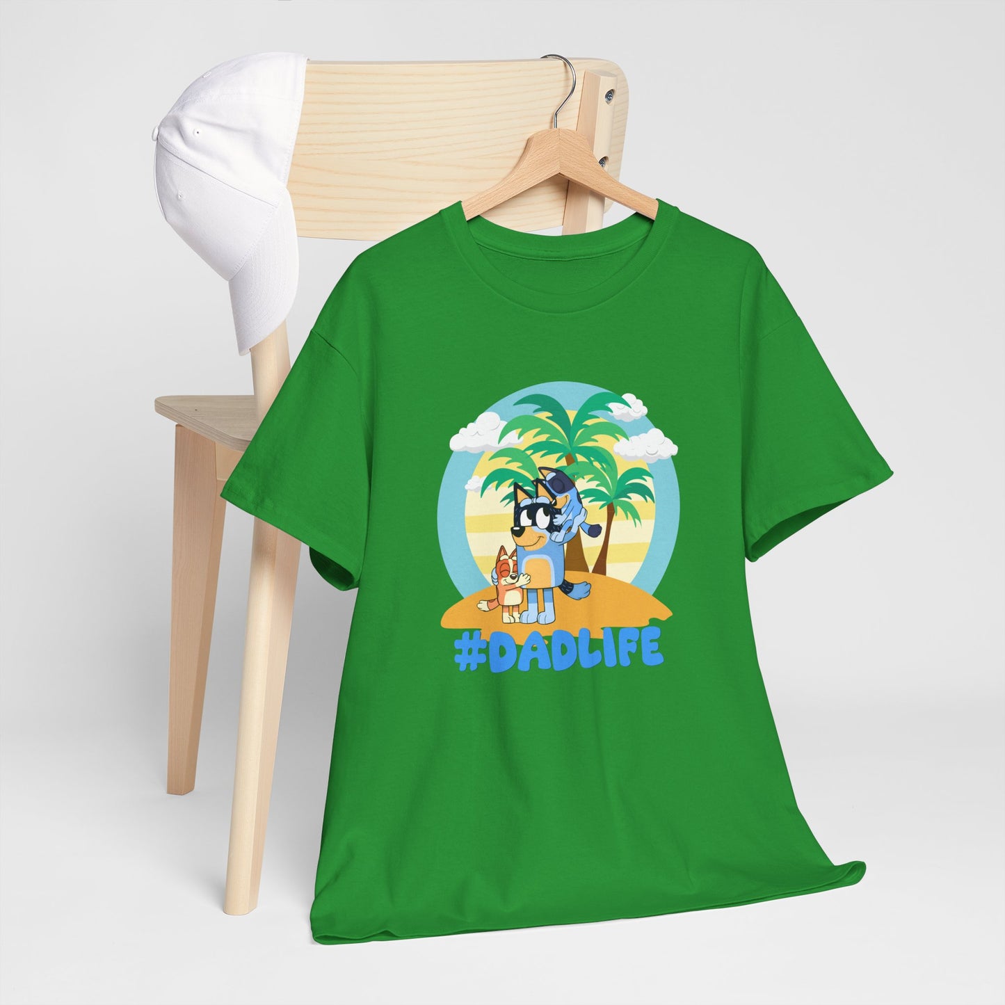 Princess Grace  Bluey  #DadLife Unisex Heavy Cotton Tee  Perfect for Dads Beach Vibes and Everyday Wear