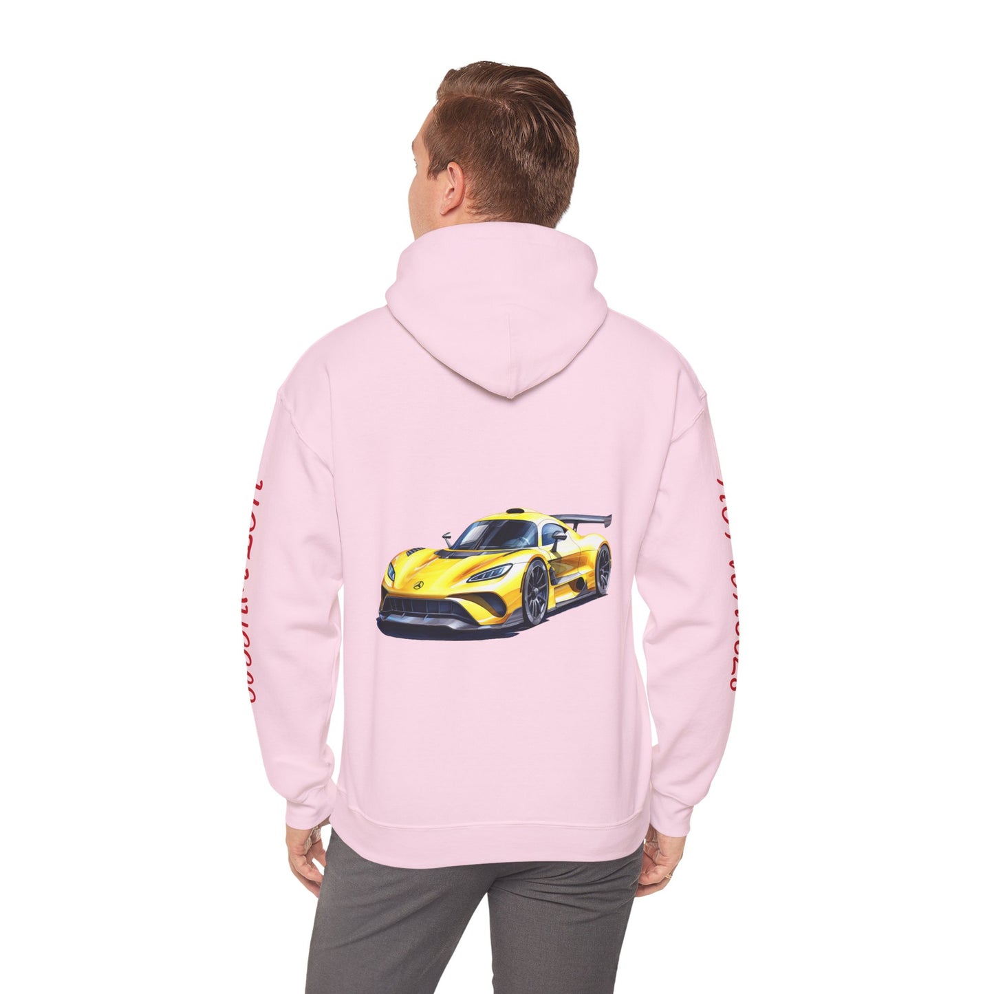 Princess Grace  Hot Wheels Unisex Hooded Sweatshirt Stylish Car Graphic with Bold Text