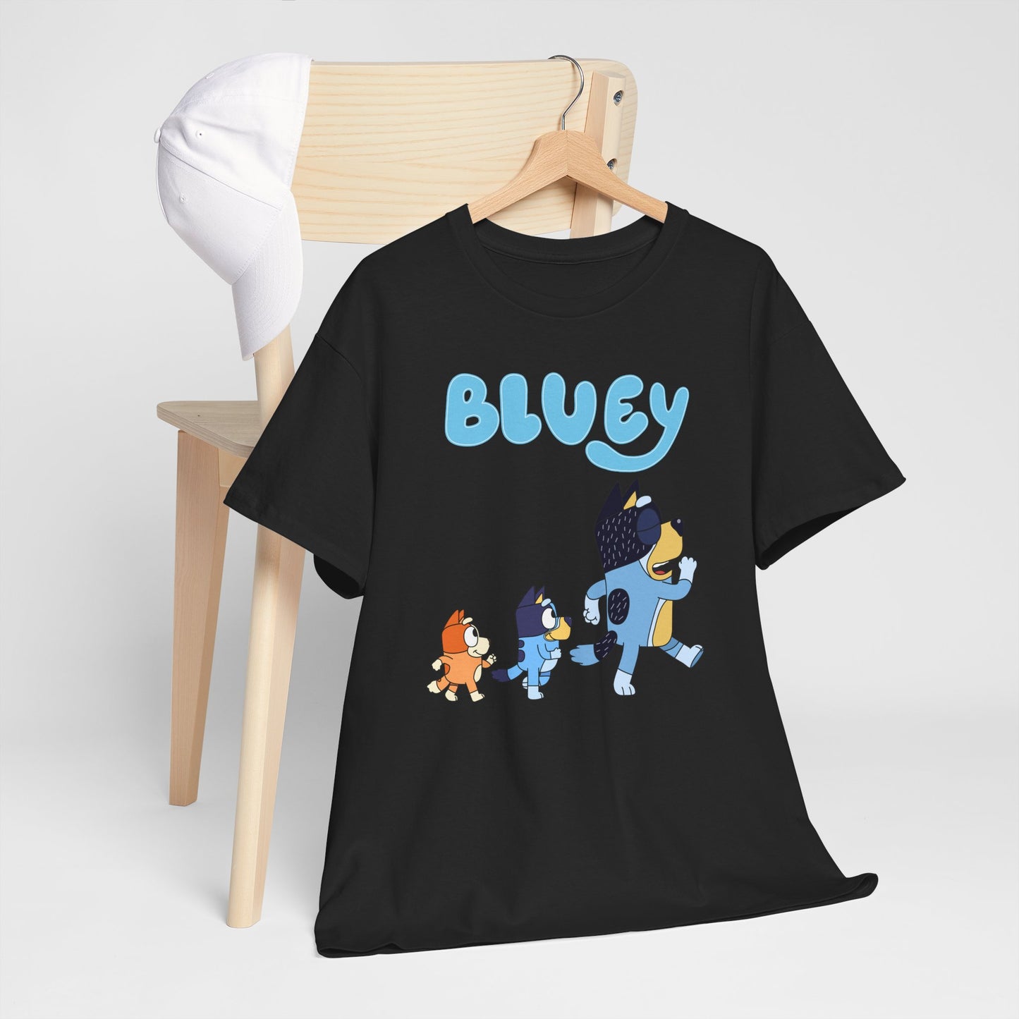 Princess Grace  Bluey Unisex Heavy Cotton Tee  Cute Cartoon T-Shirt for Kids and Adults