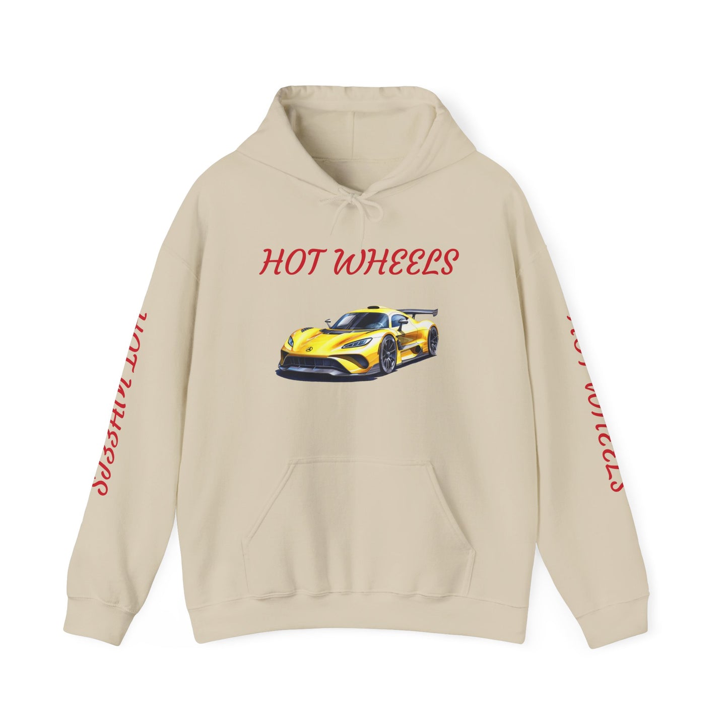 Princess Grace  Hot Wheels Unisex Hooded Sweatshirt Stylish Car Graphic with Bold Text