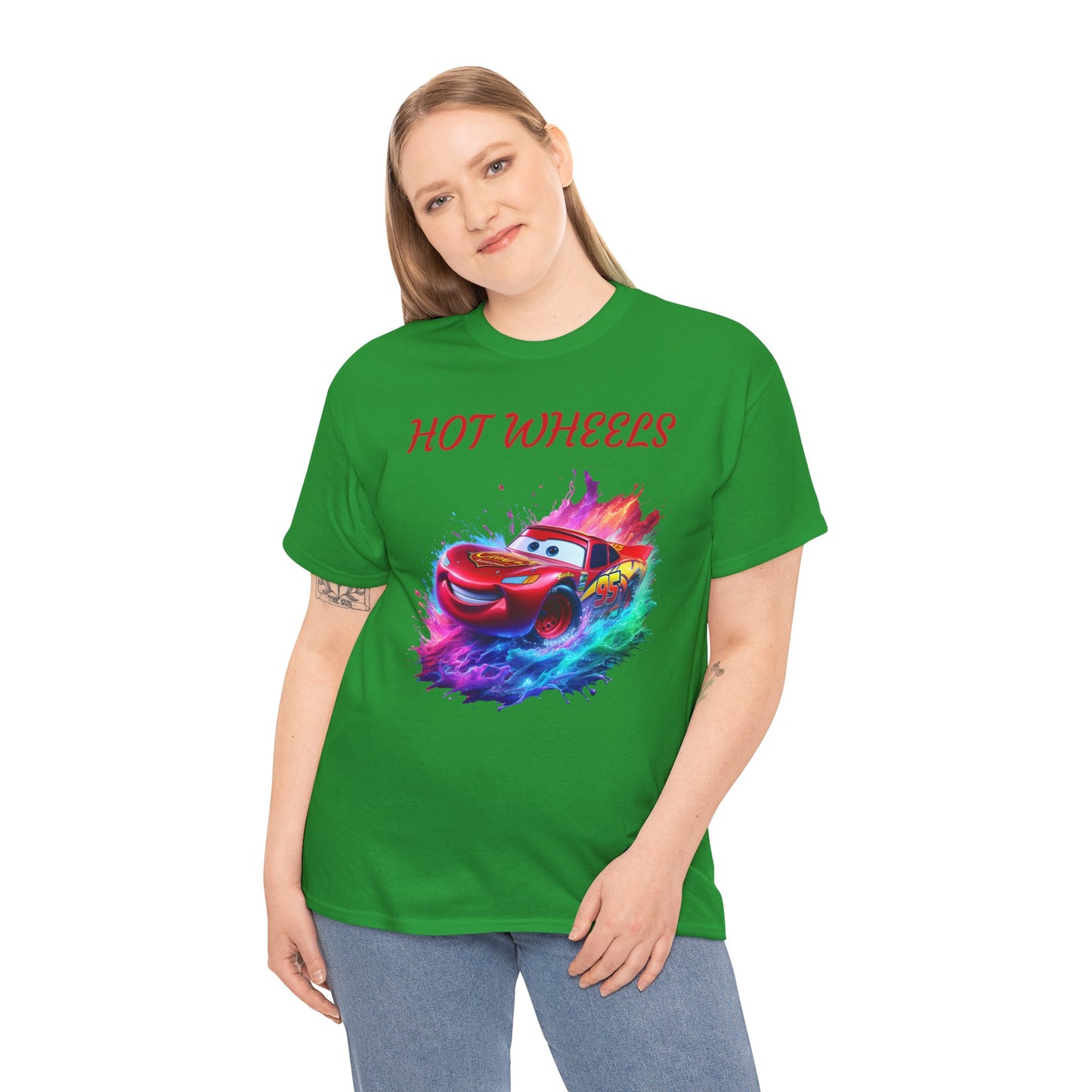 Princess Grace  Hot Wheels Unisex Heavy Cotton Tee Vibrant Racing Graphic T-Shirt