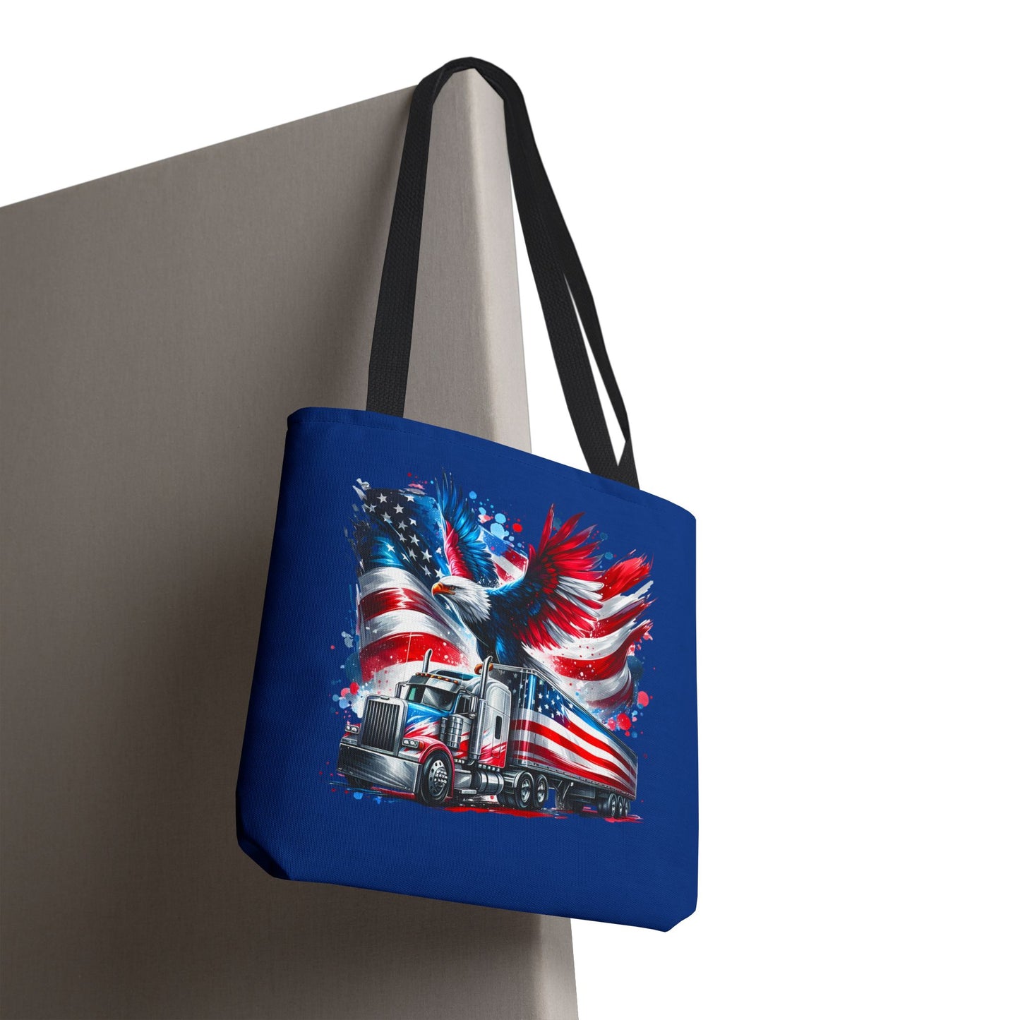 Princess Grace  Patriotic Eagle Truck Tote Bag  American Flag Design