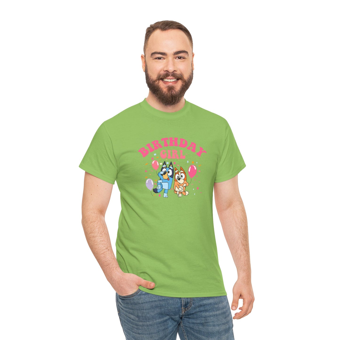 Princess Grace  Bluey  Birthday Girl Unisex Heavy Cotton Tee  Fun Party Attire for Celebrations