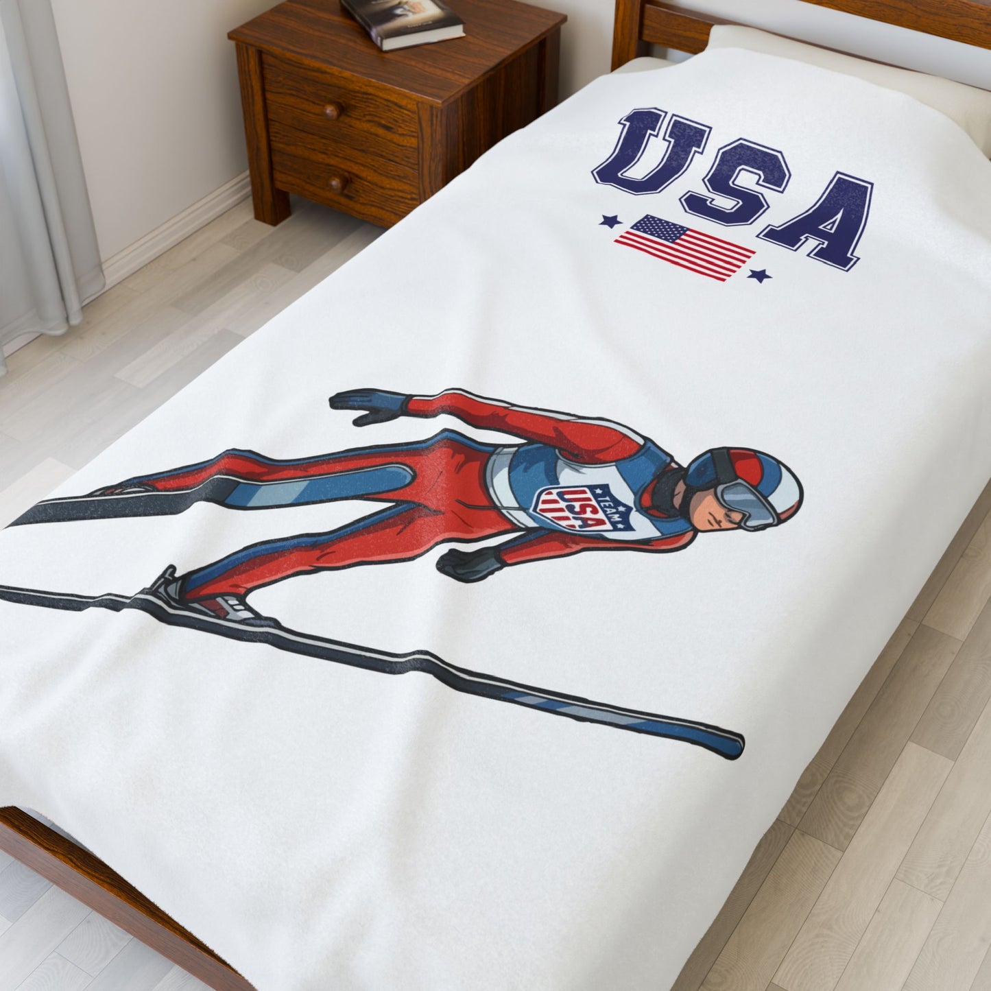 Princess Grace  TEAM USA  Velveteen Plush Blanket
