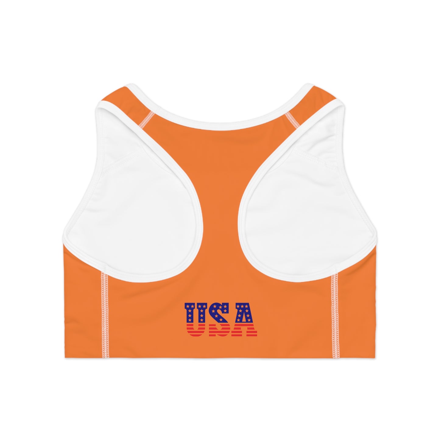 Princess Grace  USA Patriotic Sports Bra  Comfortable Fitness Wear for Active Lifestyles