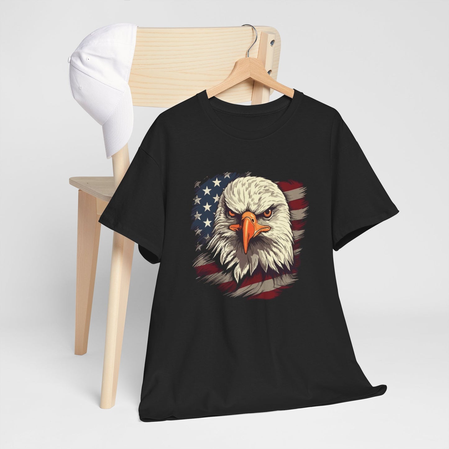 Princess Grace  Patriotic Eagle Graphic Tee  Unisex Heavy Cotton T-Shirt