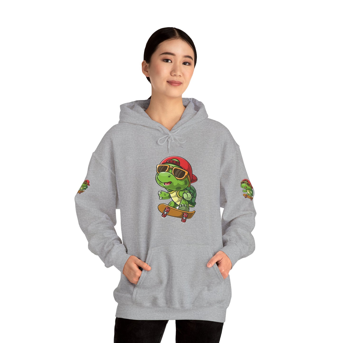 Princess Grace  Cool Skateboarding Turtle Unisex Hoodie Fun and Stylish