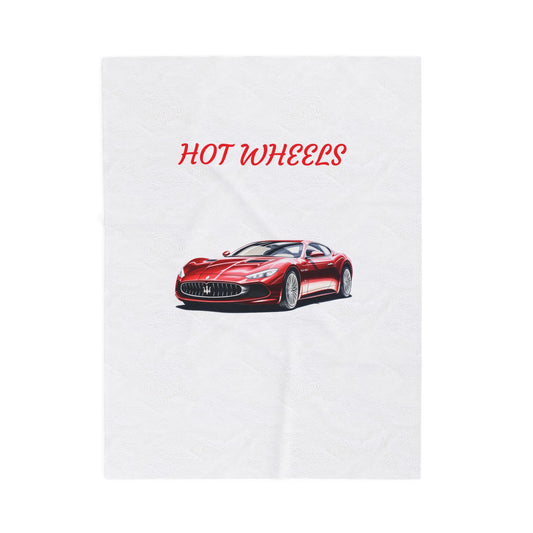 Princess Grace  Hot Wheels Velveteen Plush Blanket  Cozy Car Themed Throw for Car Enthusiasts