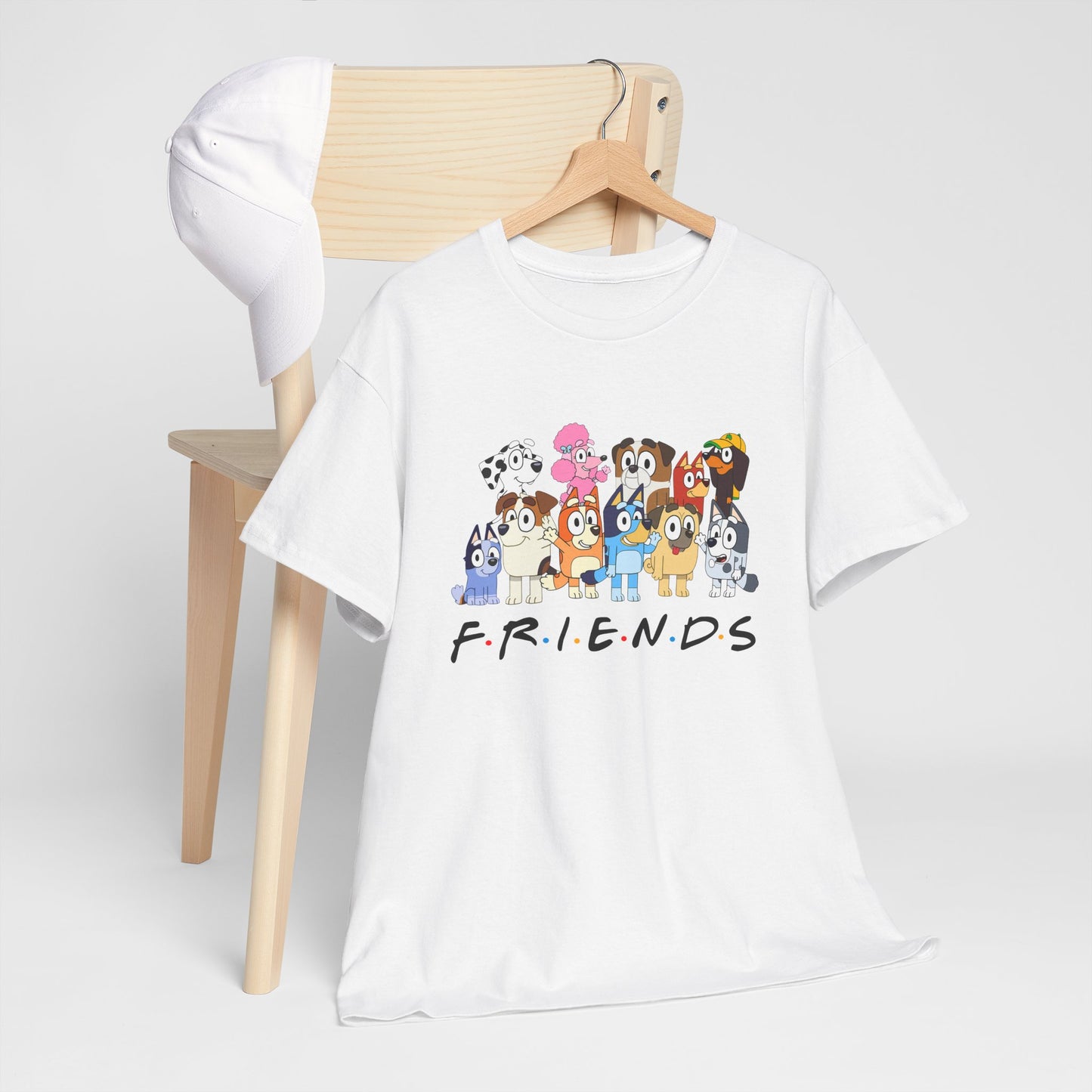 Princess Grace Bluey Friends Cartoon Unisex Heavy Cotton Tee  Fun & Playful Design