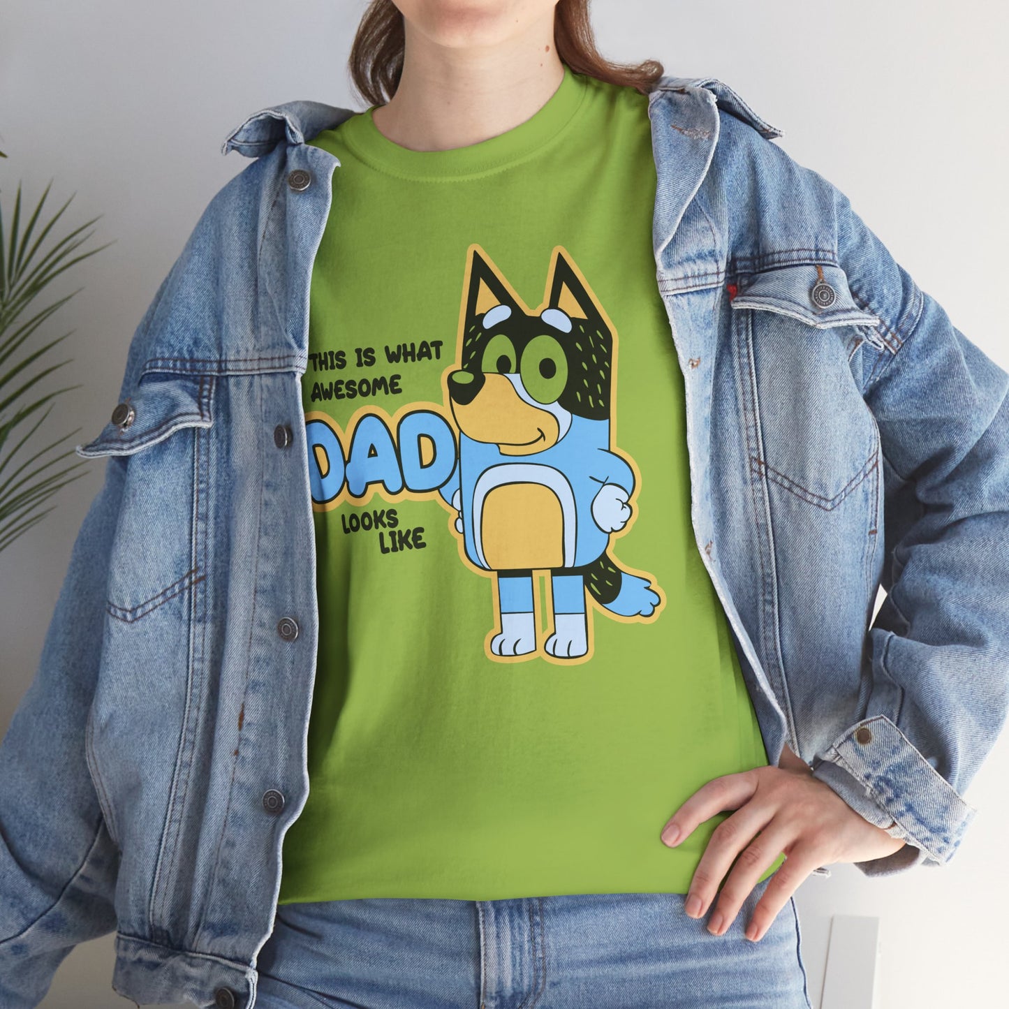 Princess Grace  Bluey  Awesome Dad Unisex Heavy Cotton Tee  Funny Gift for Father's Day