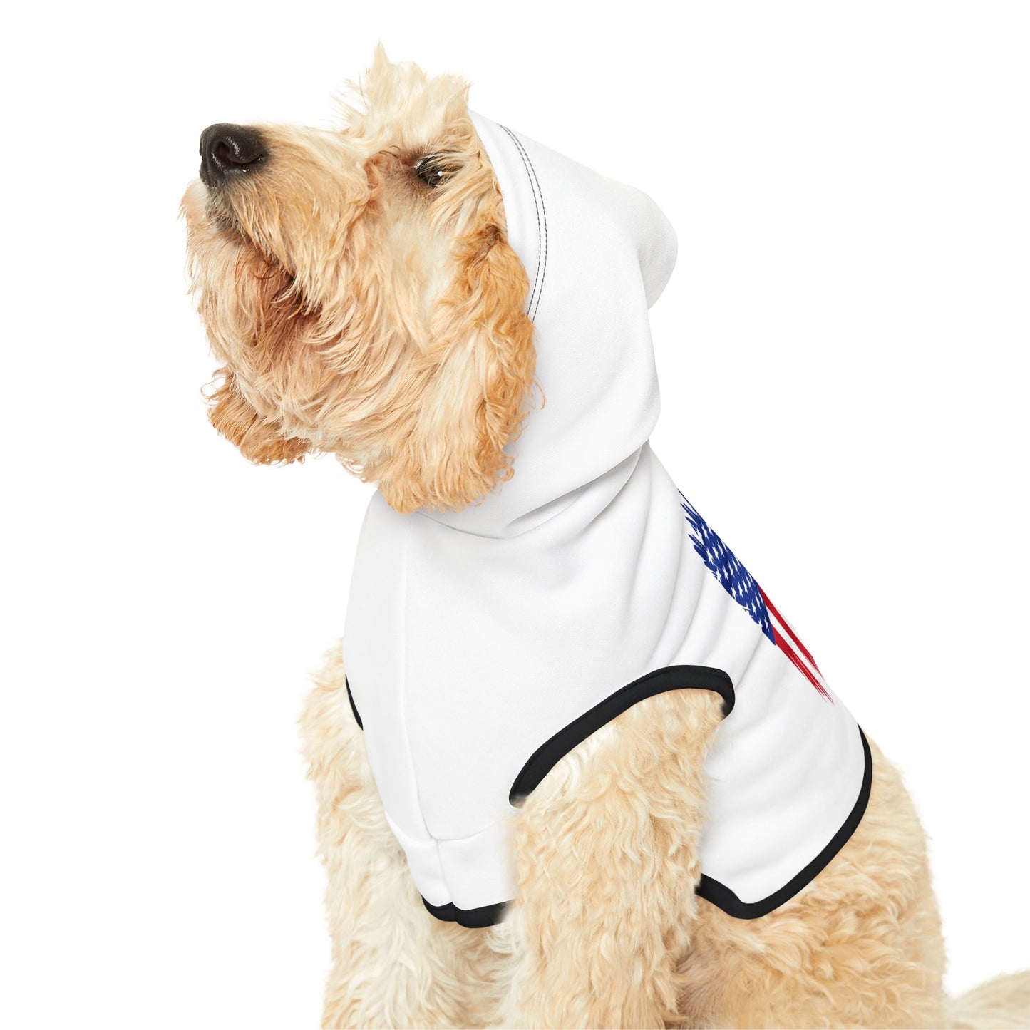 Princess Grace  Patriotic Eagle Pet Hoodie USA Flag Design for Cats and Dogs
