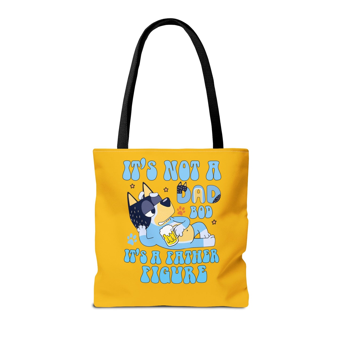 Princess Grace Fun Father's Day Tote Bag  "It's Not a Dad Bod, It's a Father Figure"