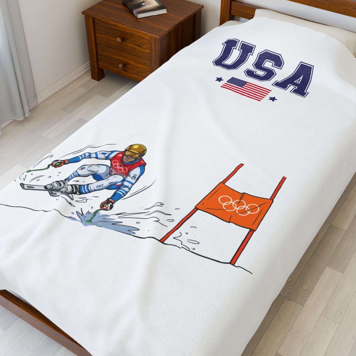 Princess Grace  TEAM USA  Velveteen Plush Blanket