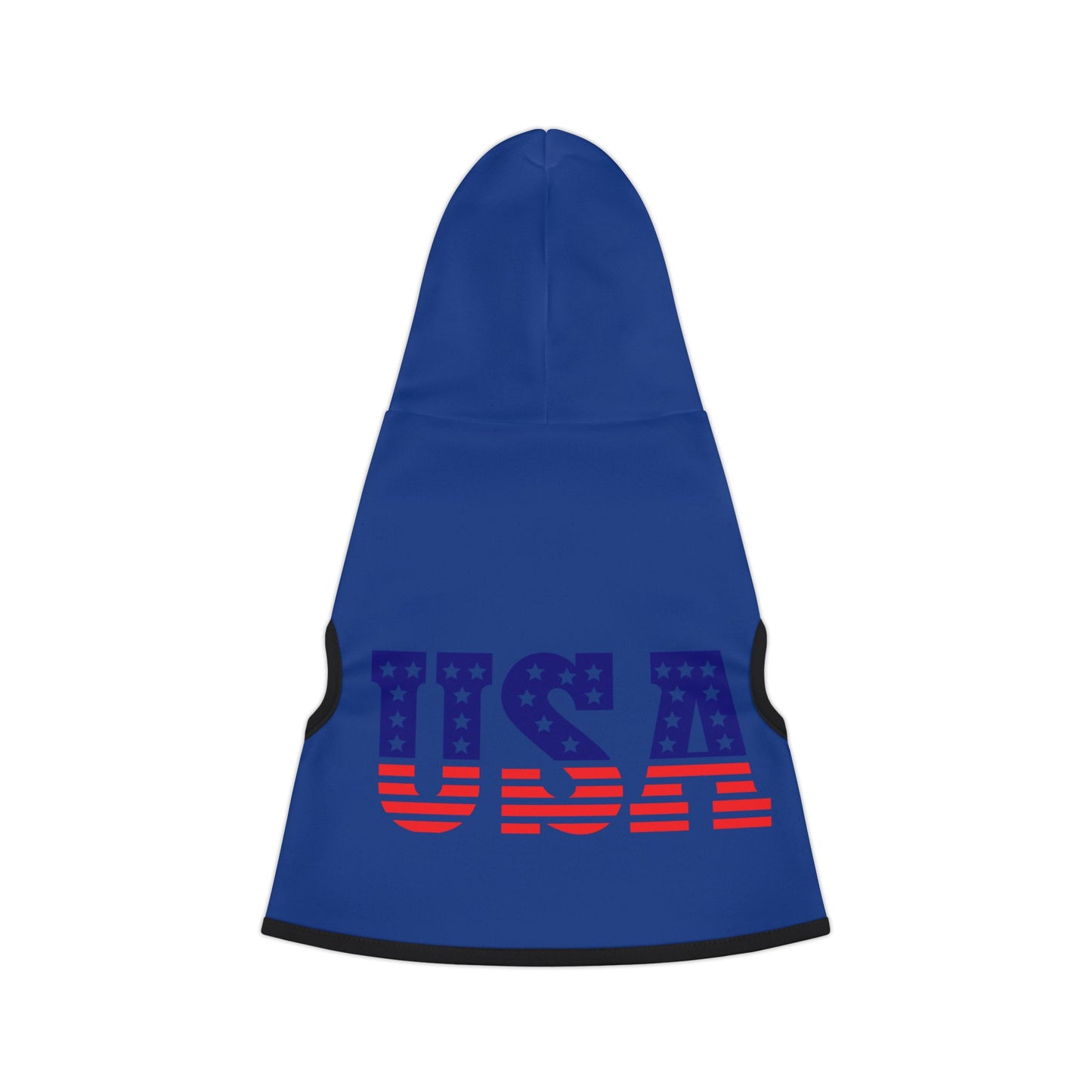 Princes  Grace  USA Flag Pet Hoodie  Stylish and Cozy Dog Apparel for Patriotic Occasions