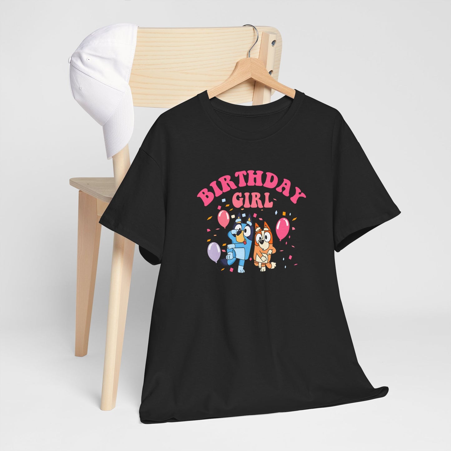 Princess Grace  Bluey  Birthday Girl Unisex Heavy Cotton Tee  Fun Party Attire for Celebrations