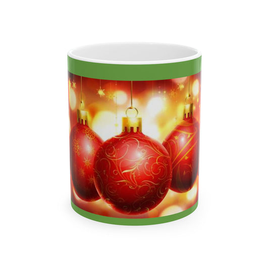 Princess Grace Festive Christmas Ornament Ceramic Mug  Holiday Cheer for Hot Drinks