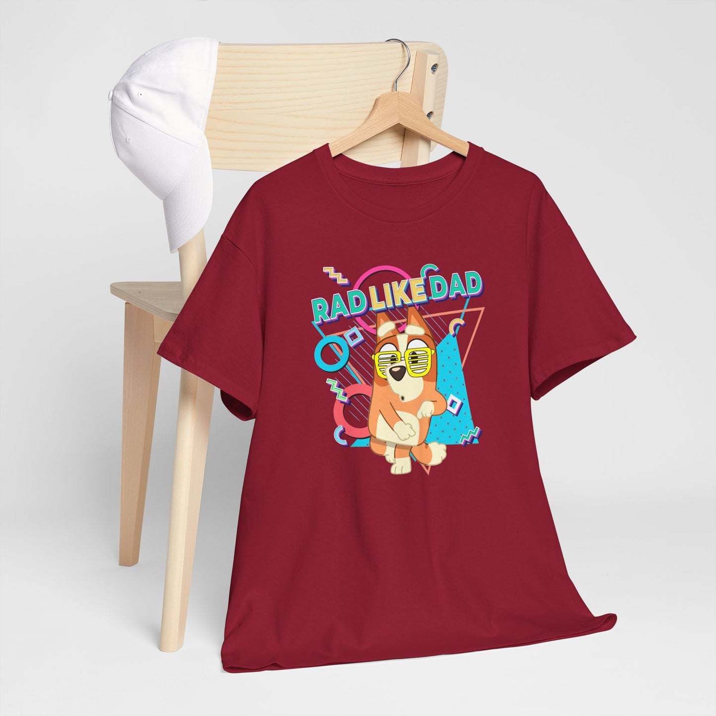 Princess Grace Bluer Rad Like Dad Fun Unisex Heavy Cotton Tee Graphic Tee for Everyday Wear and Gifts