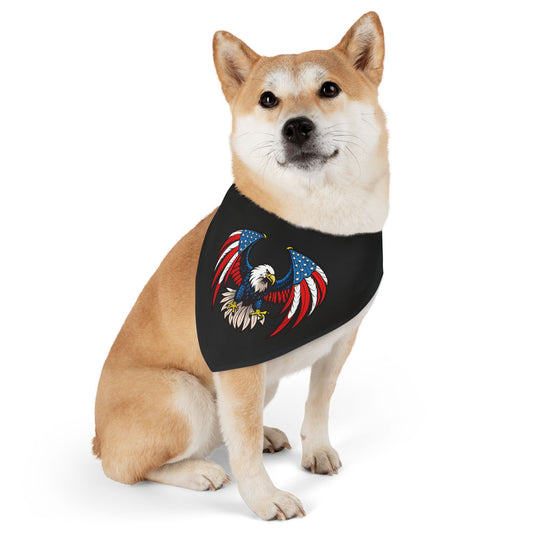 Princess Grace  Patriotic Eagle Pet Bandana Collar  USA Flag Design for Stylish Dogs