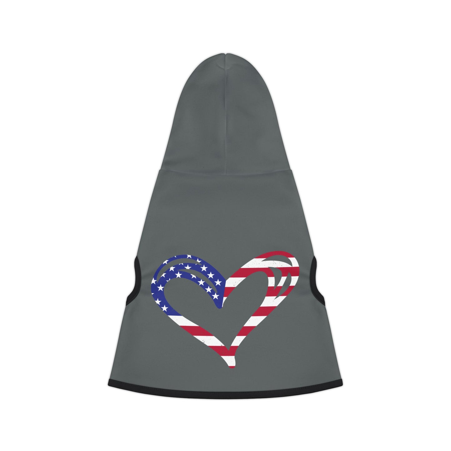 Princess Grace  Patriotic Pet Hoodie with Heart Design