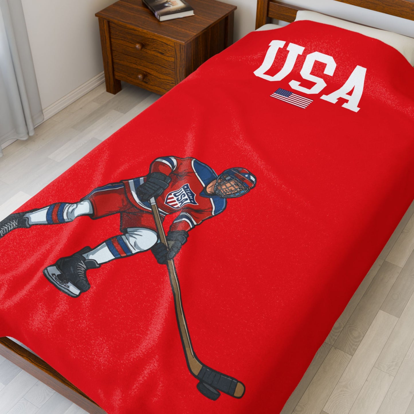 Princess Grace  TEAM USA  Velveteen Plush Blanket