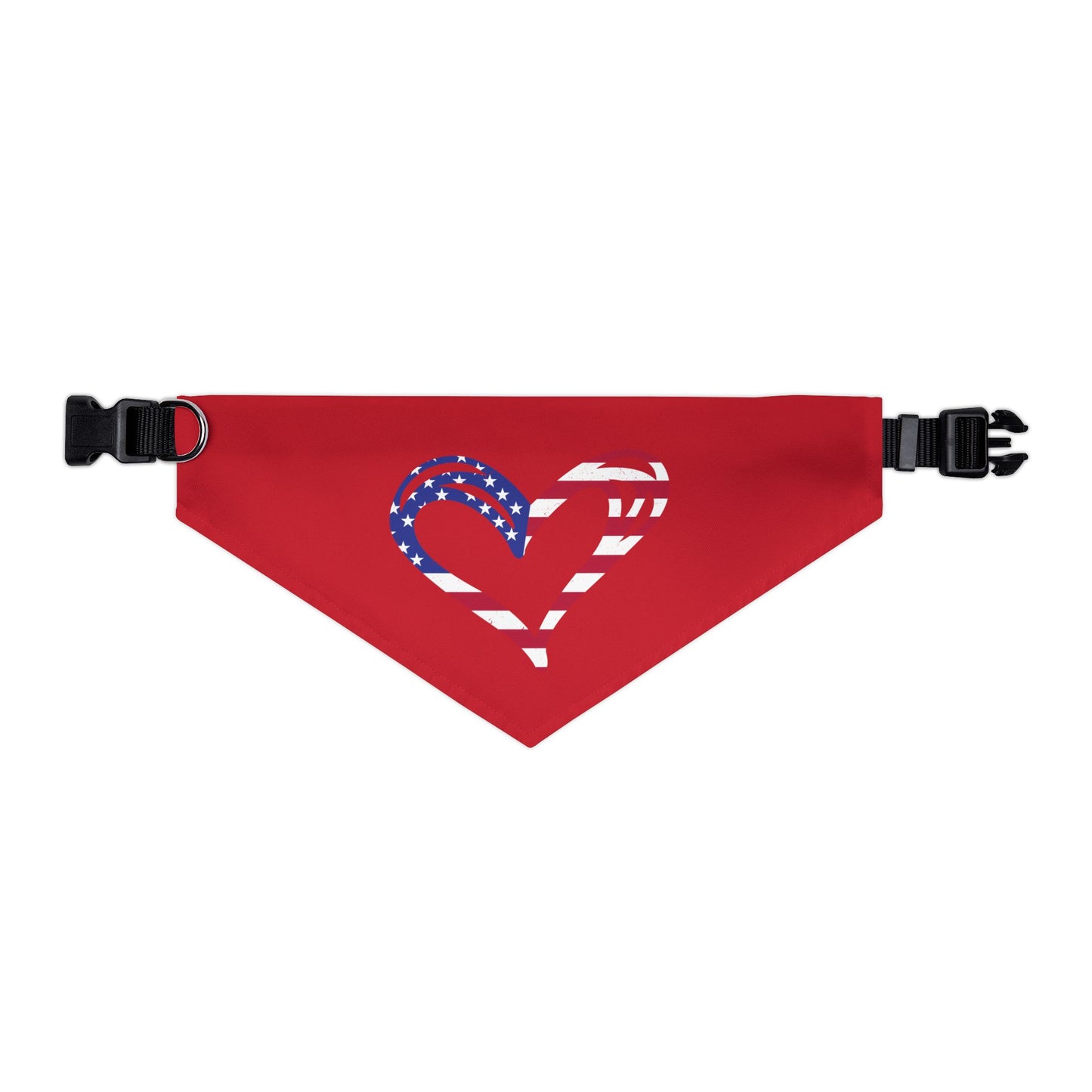 Princess Grace  Patriotic Pet Bandana  Heart & Candy Cane Design for Dogs