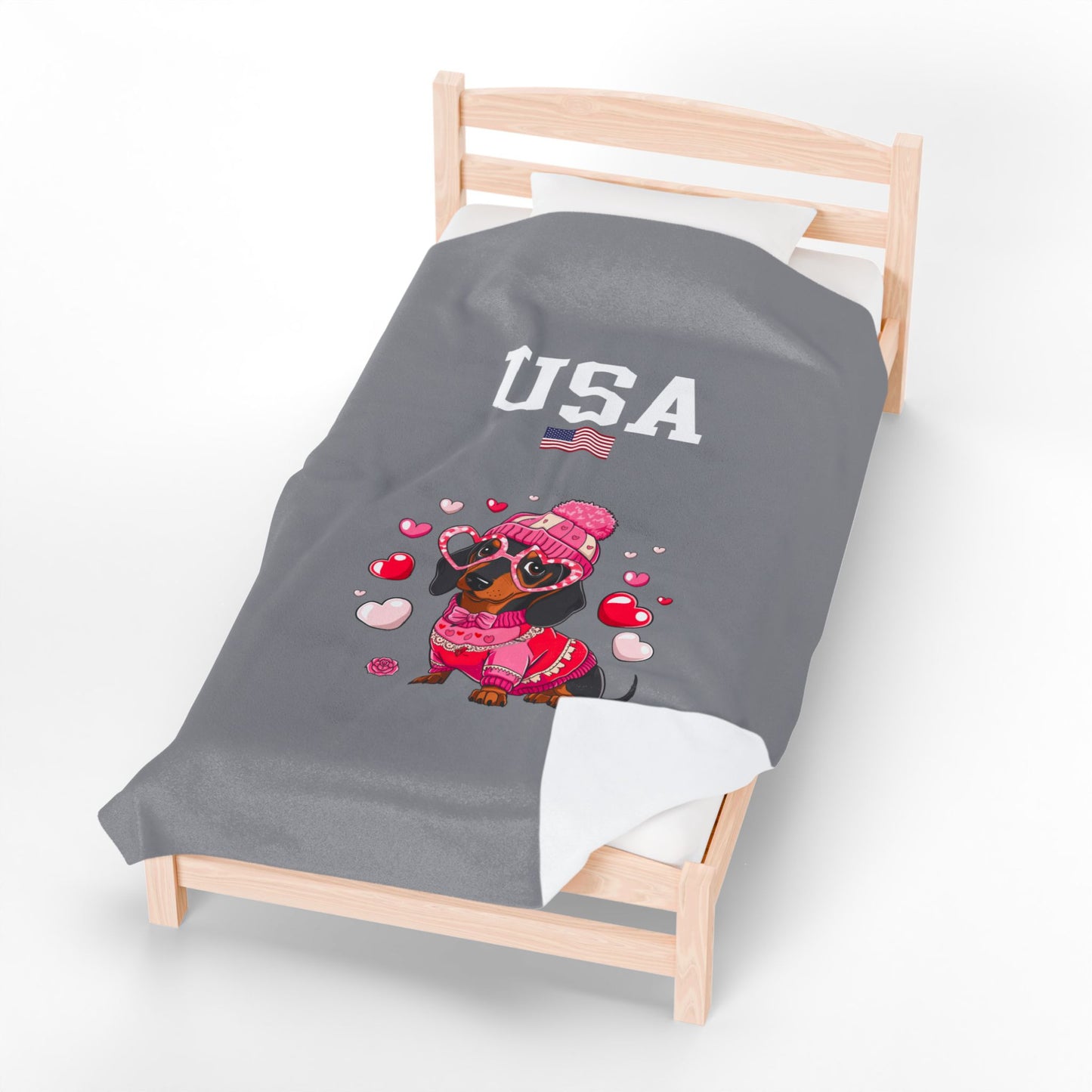 Princess Grace  TEAM USA  Velveteen Plush Blanket