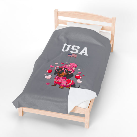 Princess Grace  TEAM USA  Velveteen Plush Blanket