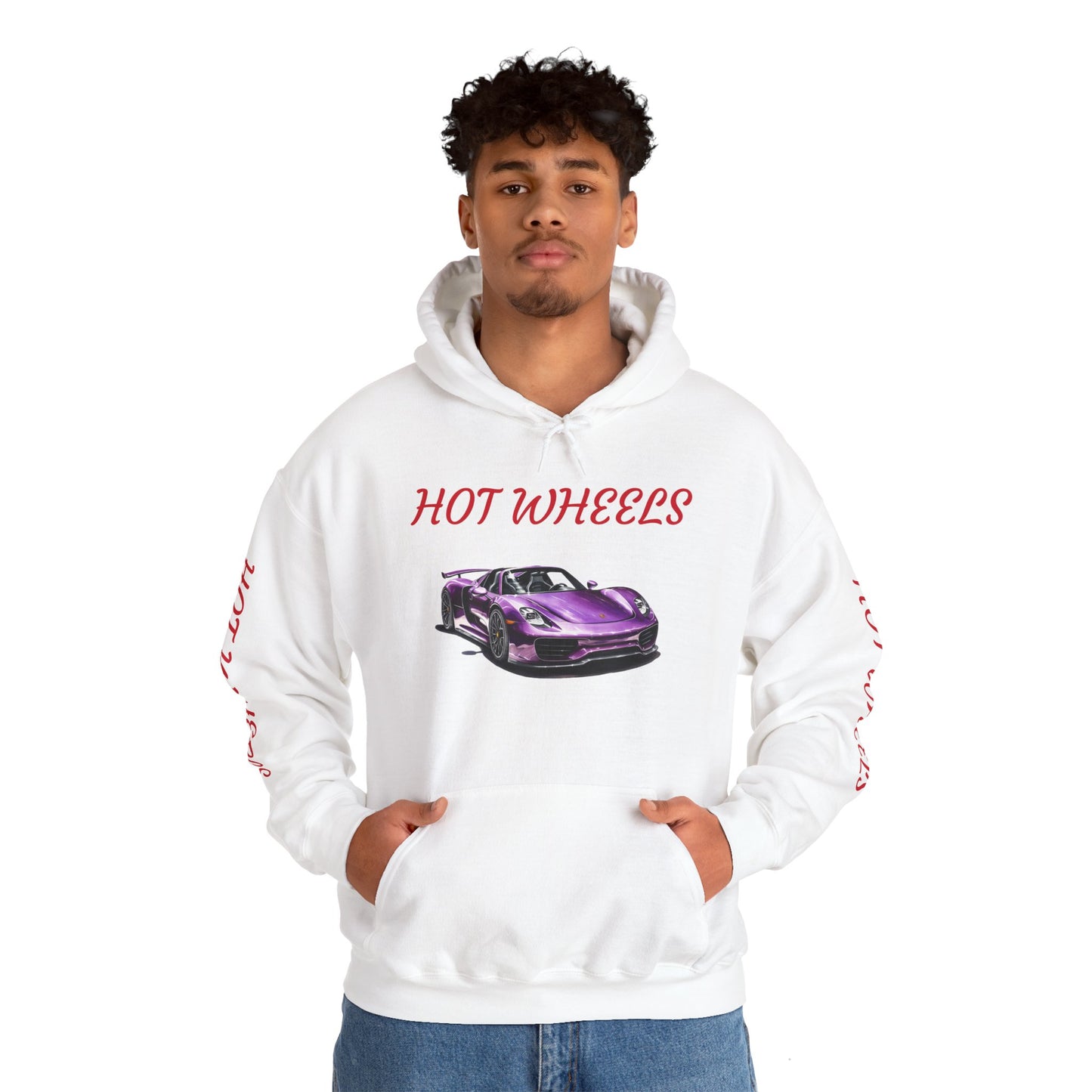 Princess Grace  Unisex Heavy Blend Hooded Sweatshirt  Hot Wheels Purple Sports Car