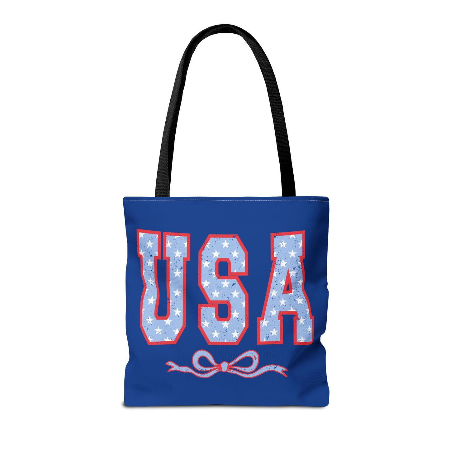 Princess Grace  Patriotic USA Tote Bag Stylish Blue Star Design for Holidays & Everyday Use