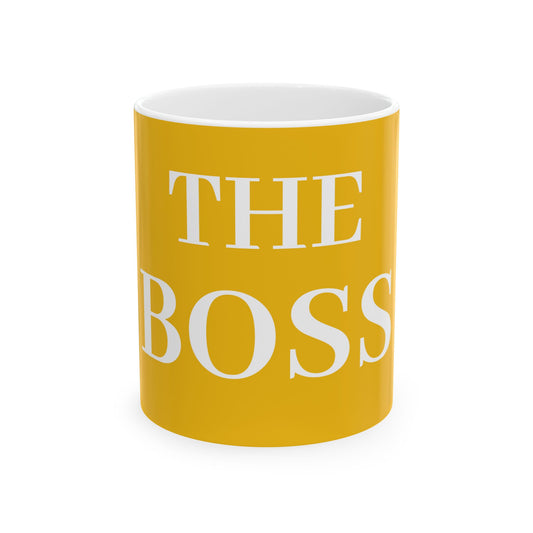 Princess Grace  The Boss Yellow Ceramic Mug  Perfect Gift for Leaders and Entrepreneurs