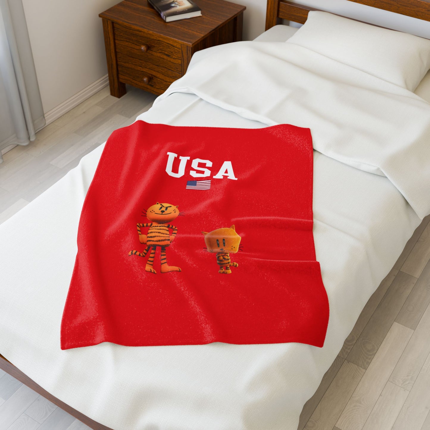 Princess Grace  TEAM USA  Velveteen Plush Blanket