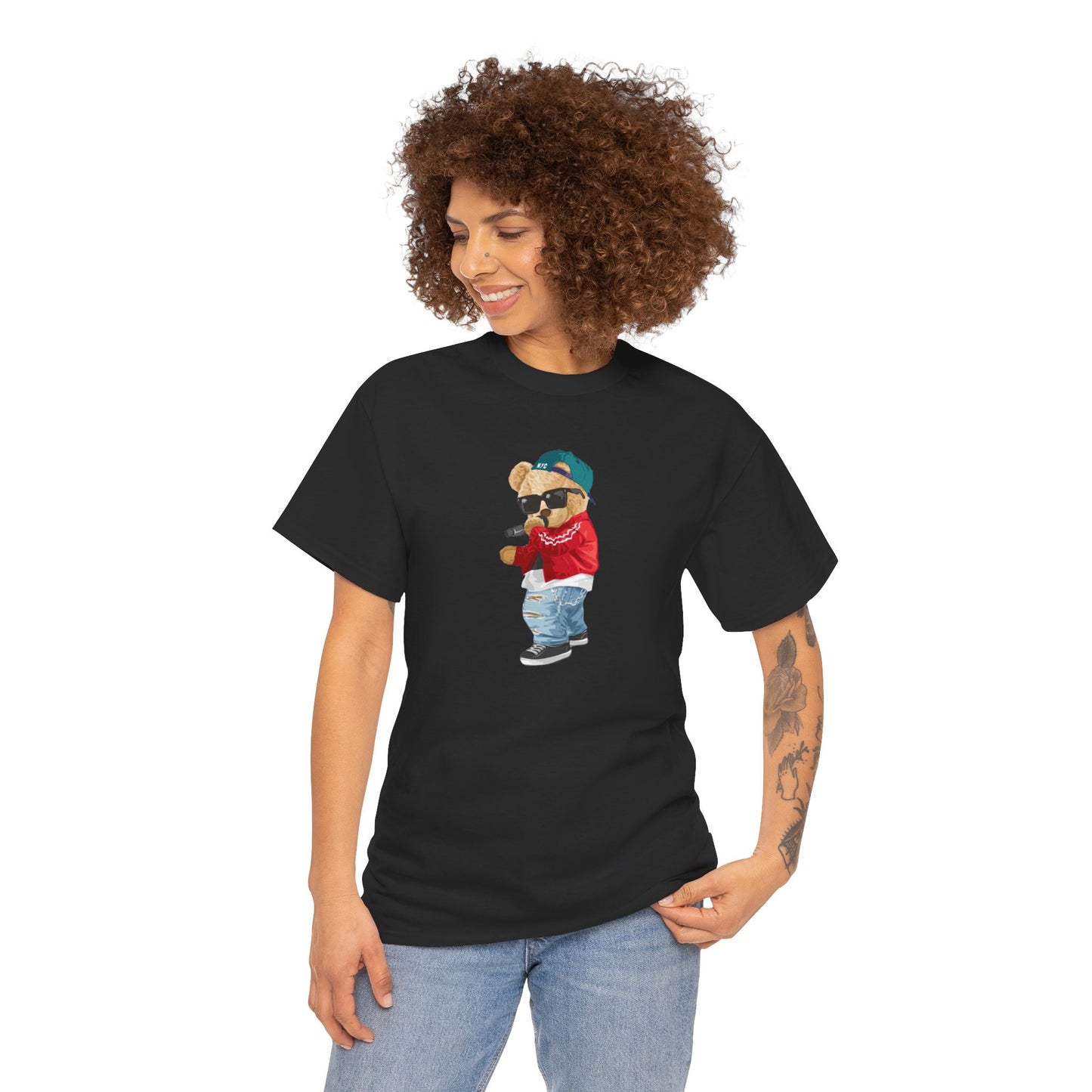 Princess Grace  Cool Bear Graphic Unisex Heavy Cotton Tee  Trendy Casual Wear