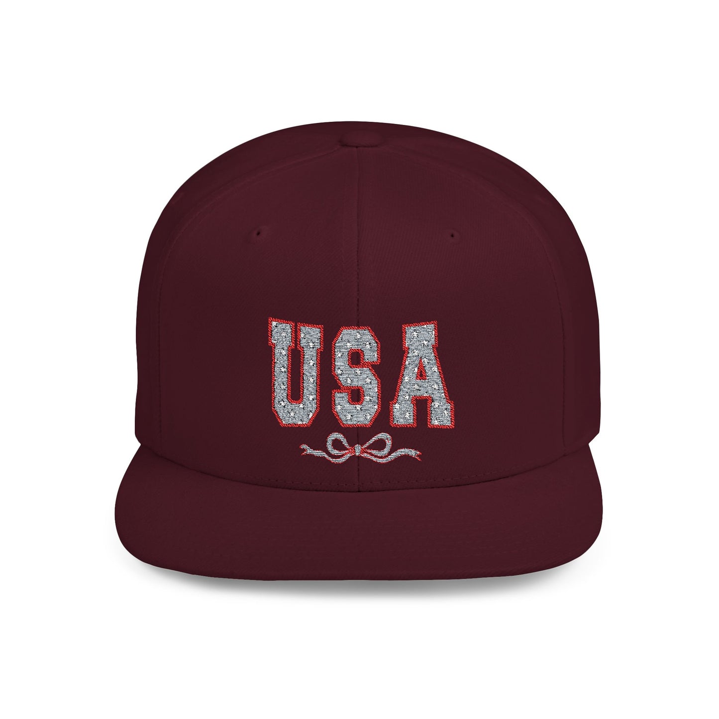 Princess Grace  USA Glitter Flat Bill Snapback Hat Trendy and Stylish