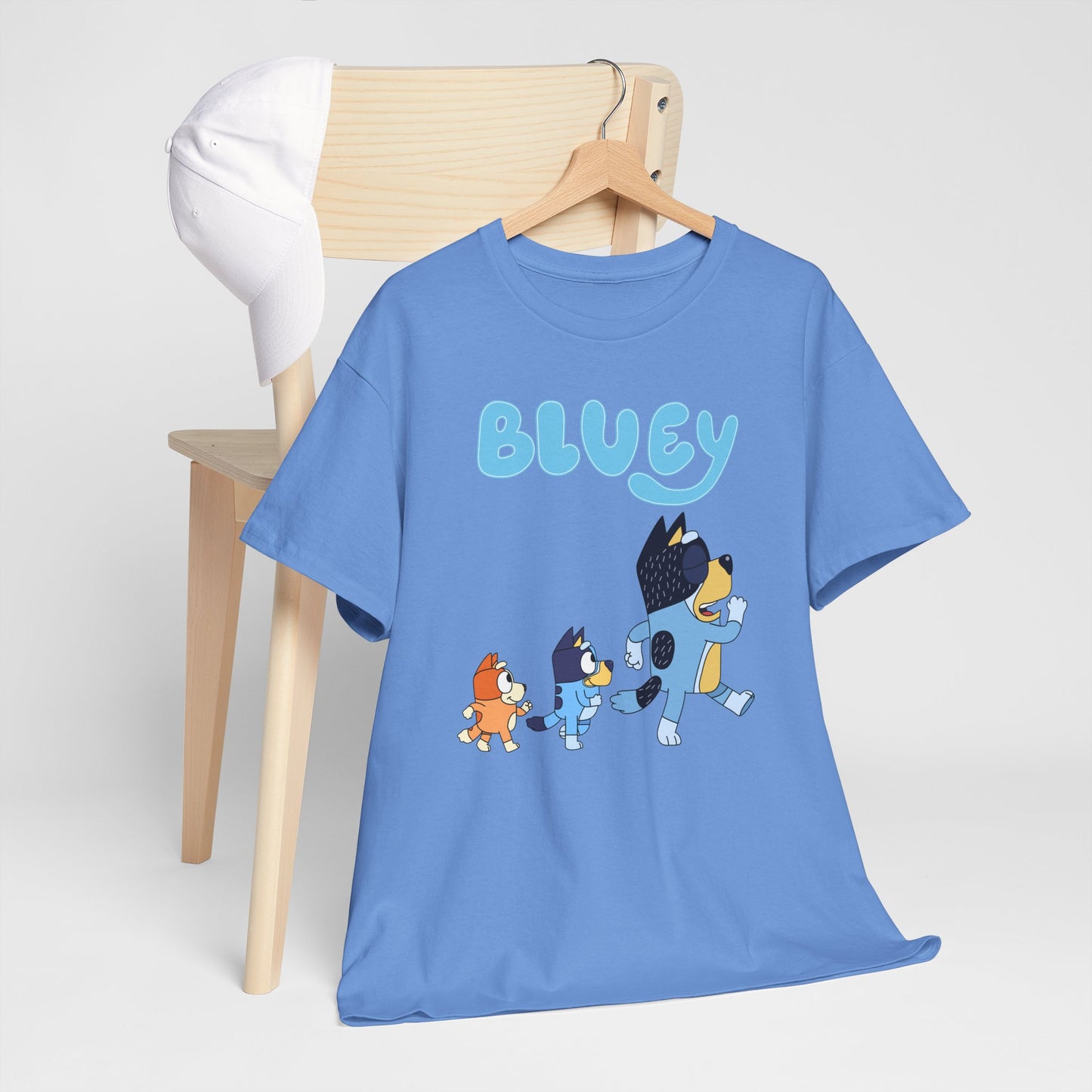 Princess Grace  Bluey Unisex Heavy Cotton Tee  Cute Cartoon T-Shirt for Kids and Adults