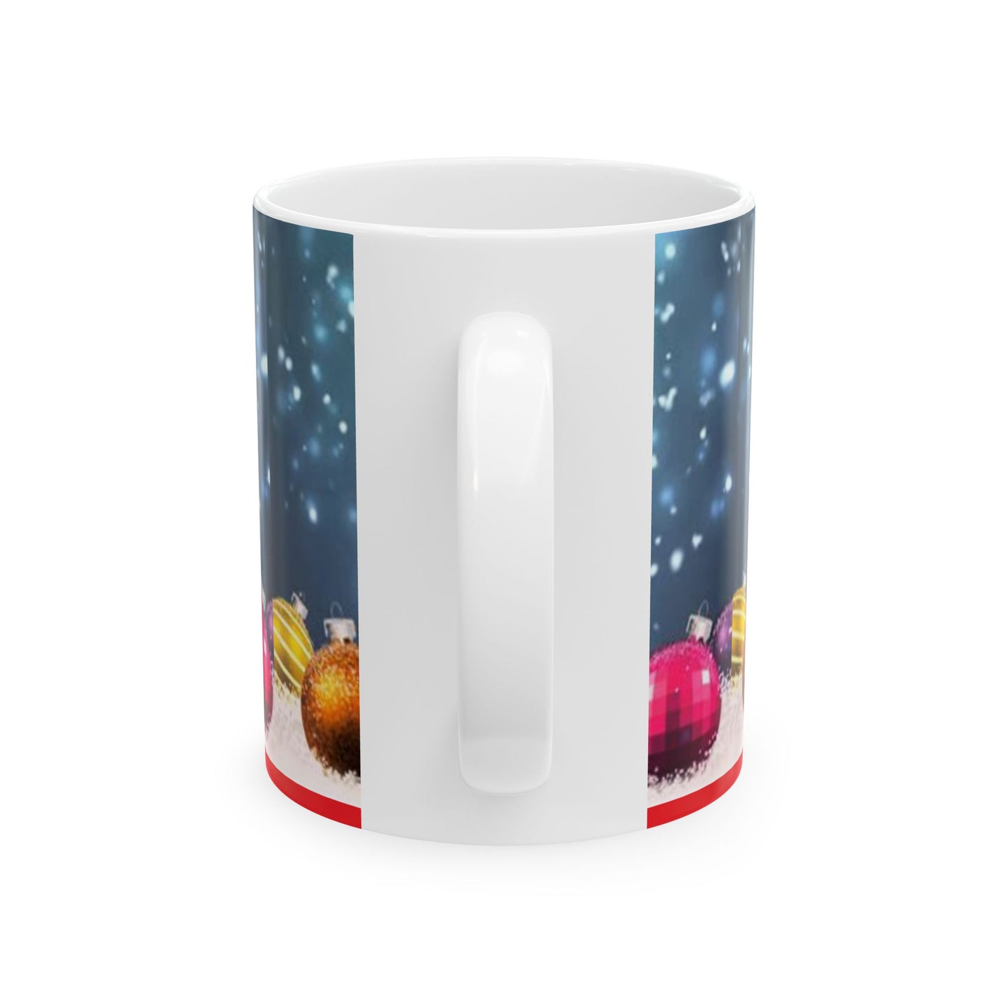 Princess Grace Festive Ornaments Ceramic Mug  Holiday Coffee Cup for Christmas Celebrations