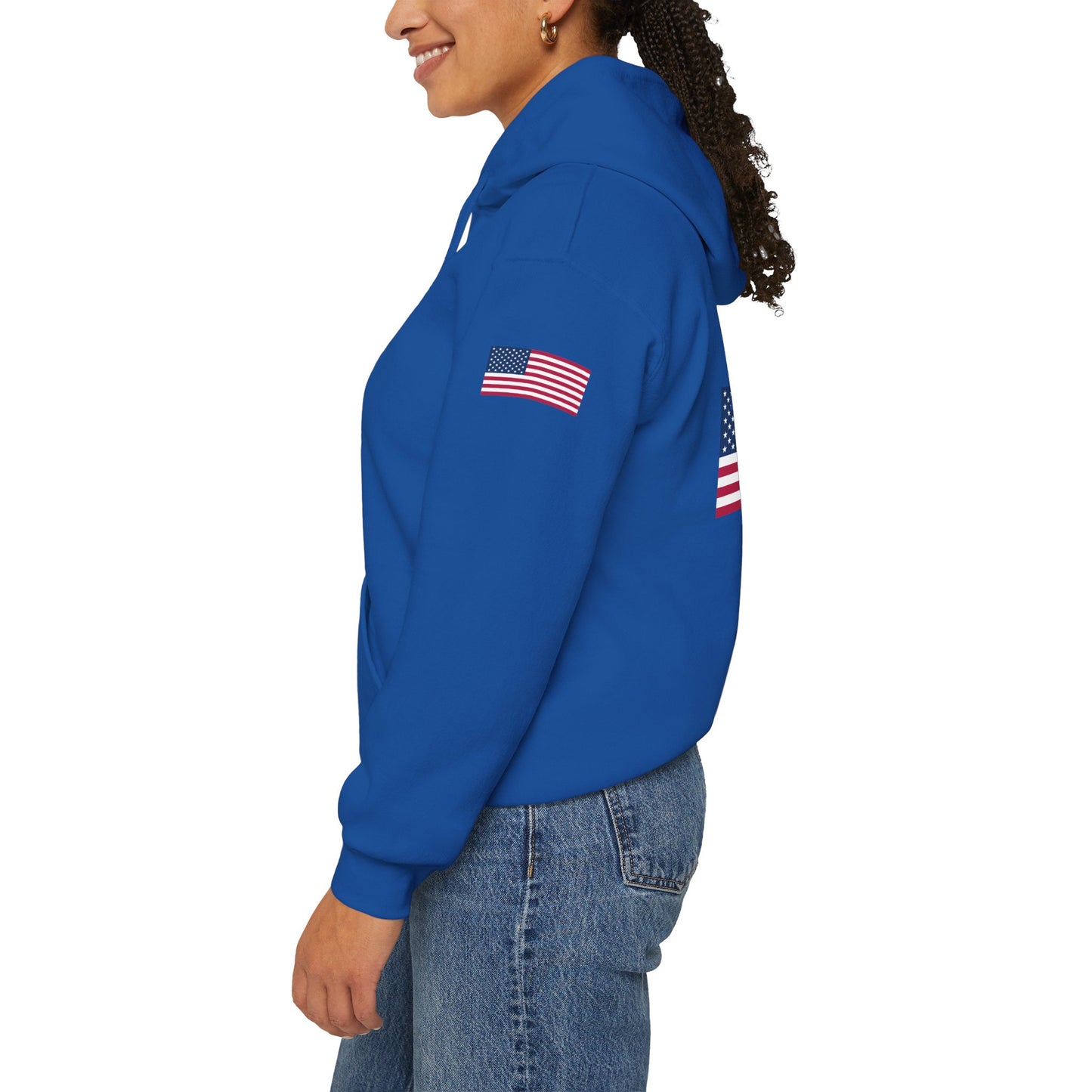 Princess Grace  TEAM USA   American Flag Hoodie Unisex Heavy Blend Sweatshirt