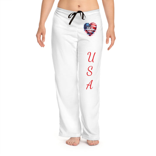 Princess Grace  USA Heart Pajama Pants Comfortable Lounge Wear for Celebrations