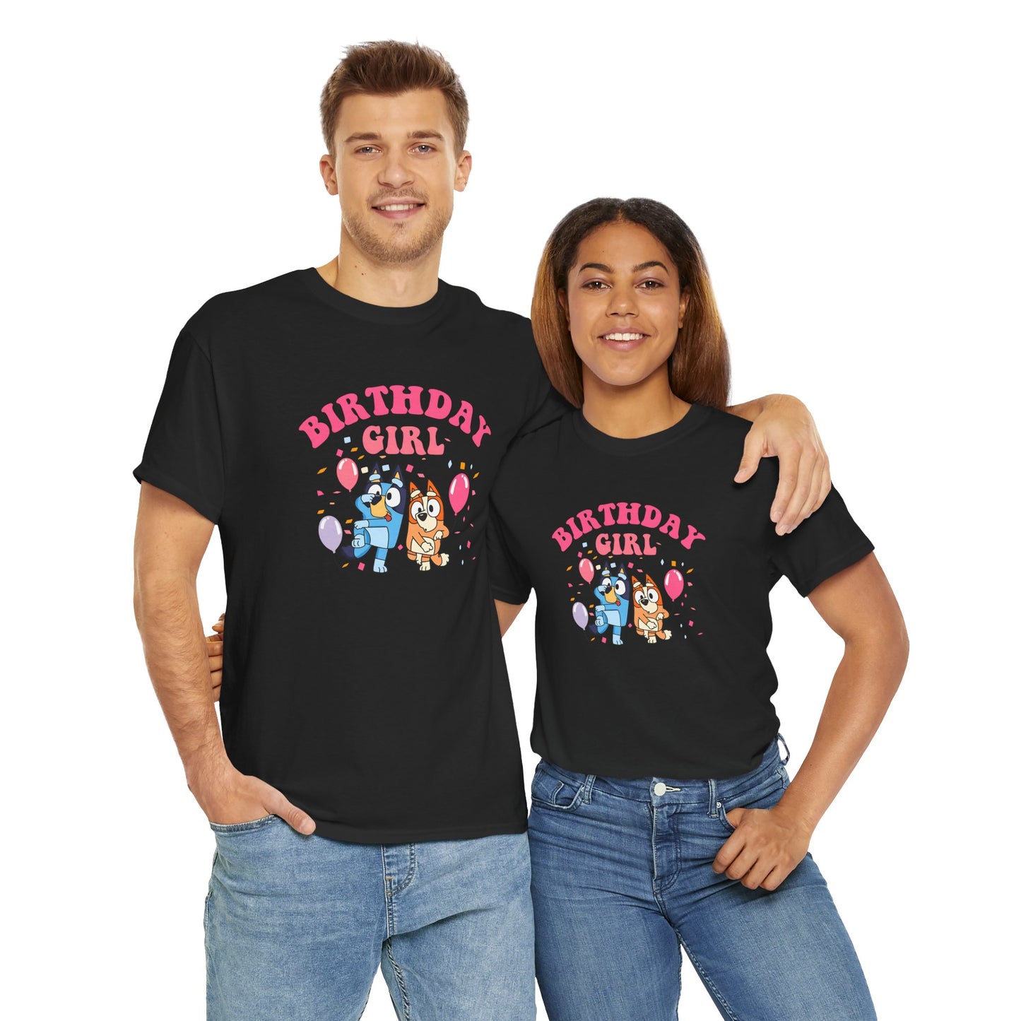 Princess Grace  Bluey  Birthday Girl Unisex Heavy Cotton Tee  Fun Party Attire for Celebrations