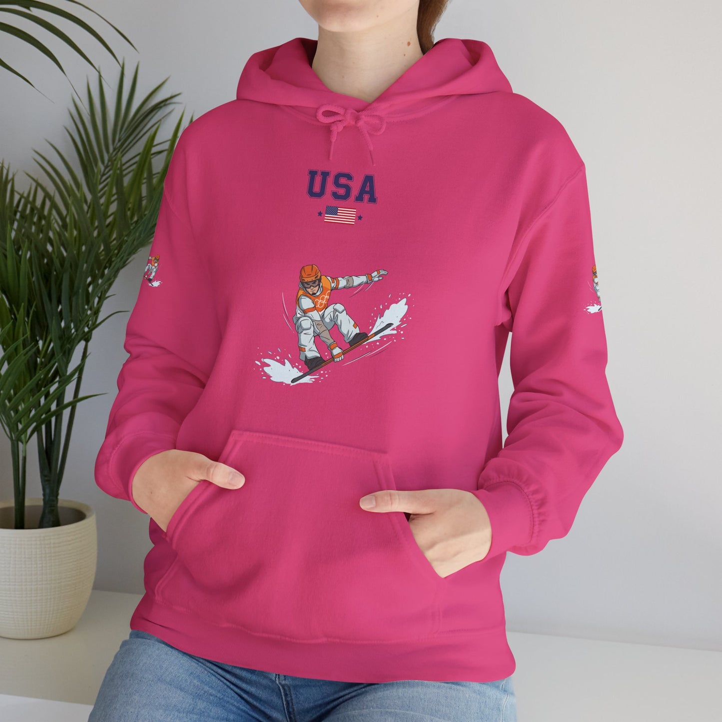 Princess Grace  TEAM USA  Snowboard  Unisex Heavy Blend Hooded Sweatshirt