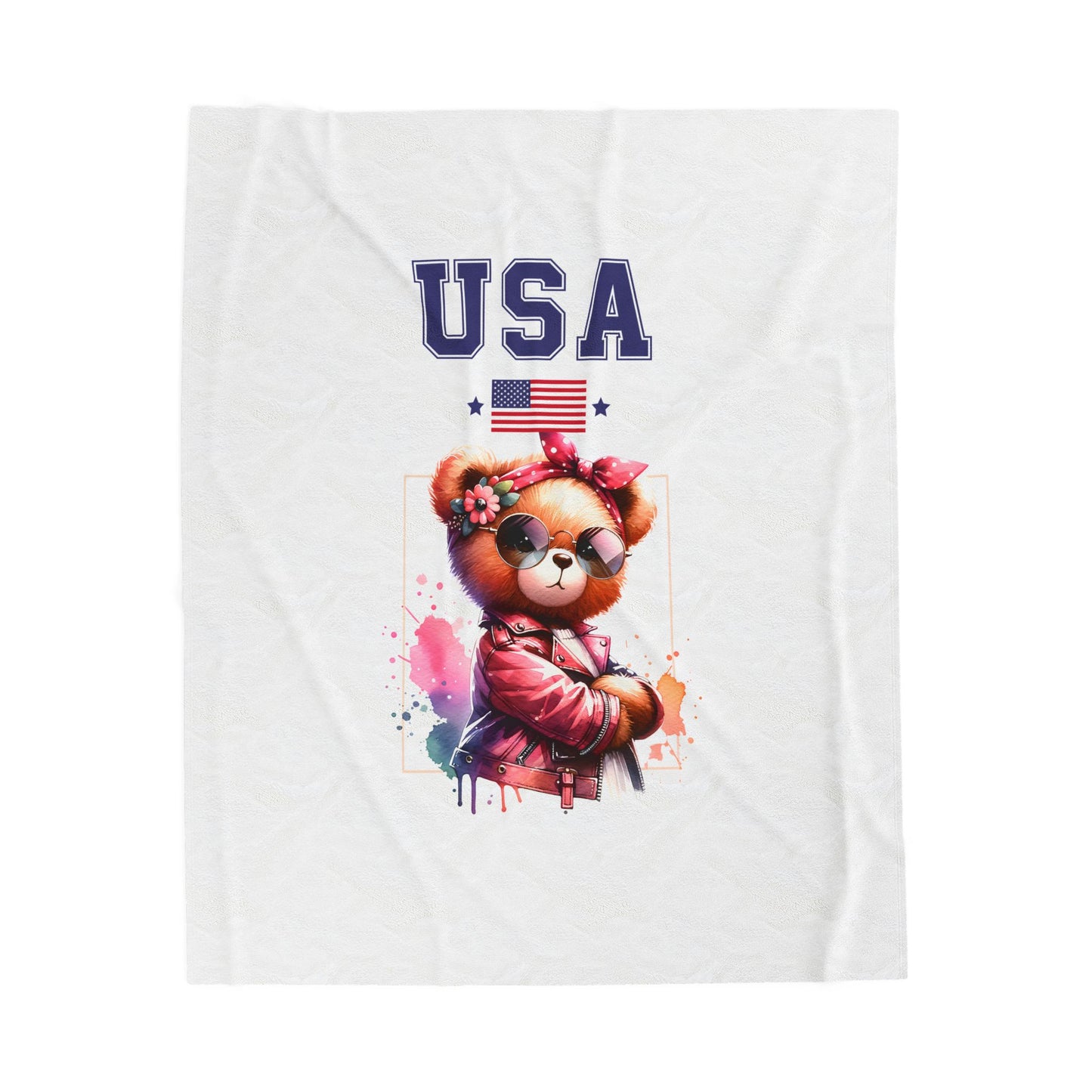 Princess Grace  TEAM USA  Velveteen Plush Blanket
