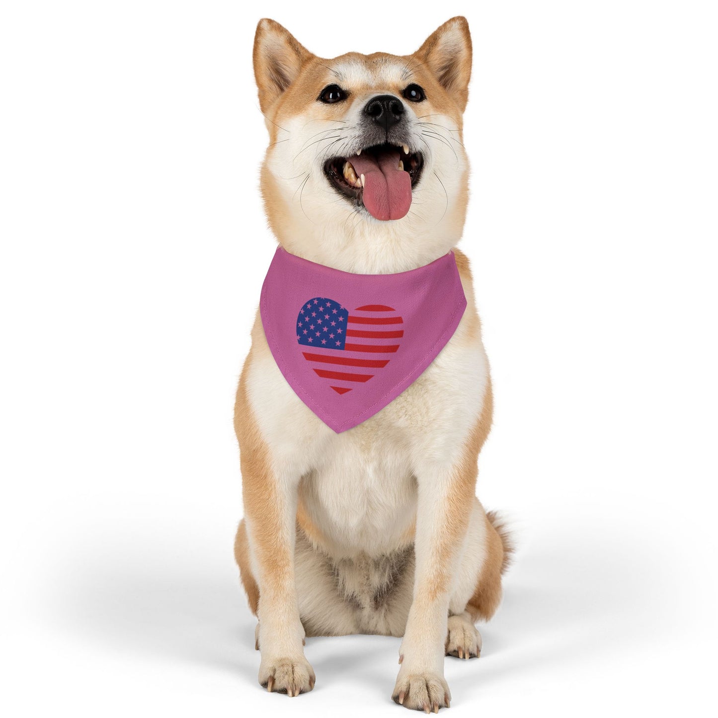 Princess Grace  Patriotic Pet Bandana Collar Heart Design for Dogs