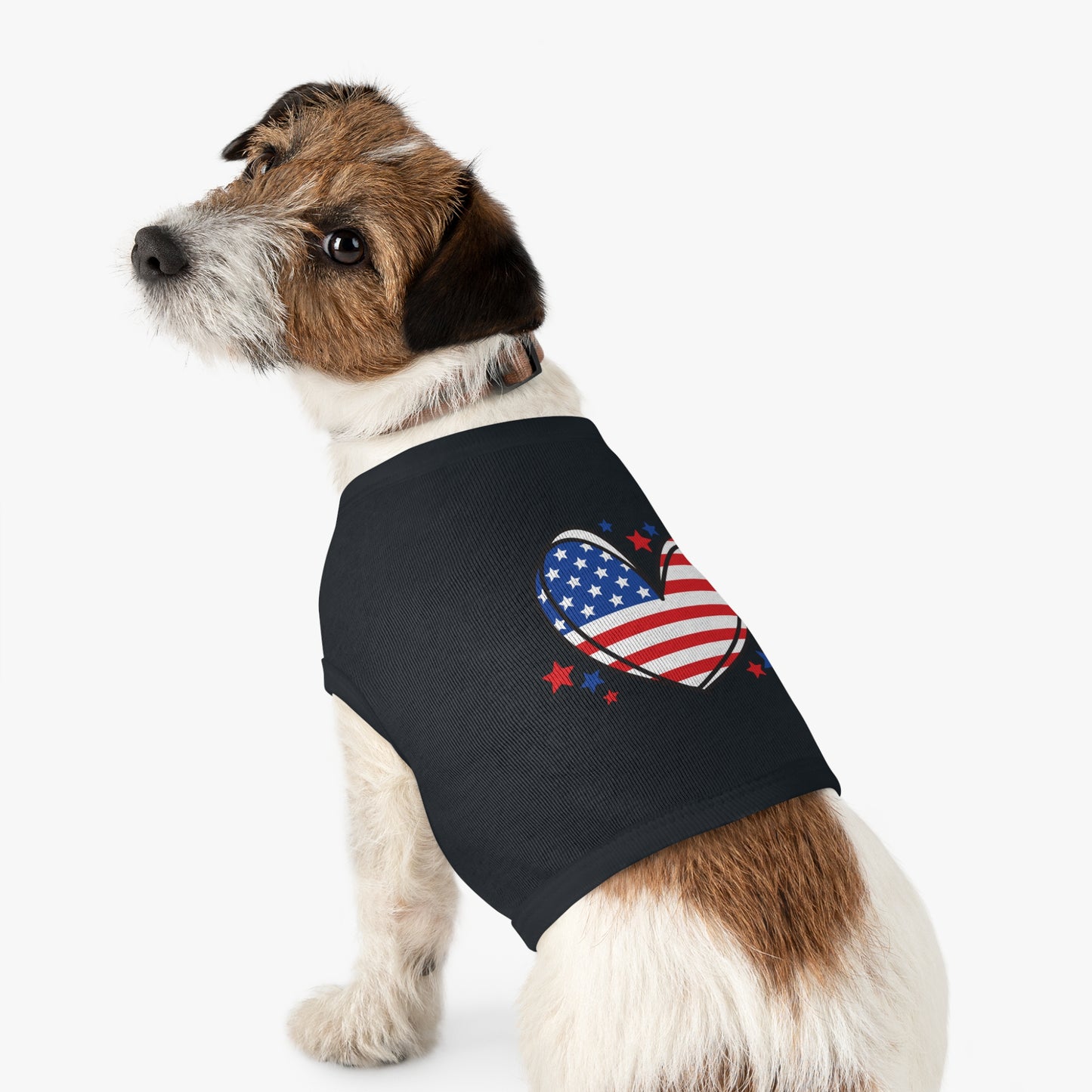 Princess Grace  Patriotic Heart Pet Tank Top for Independence Day Celebrations