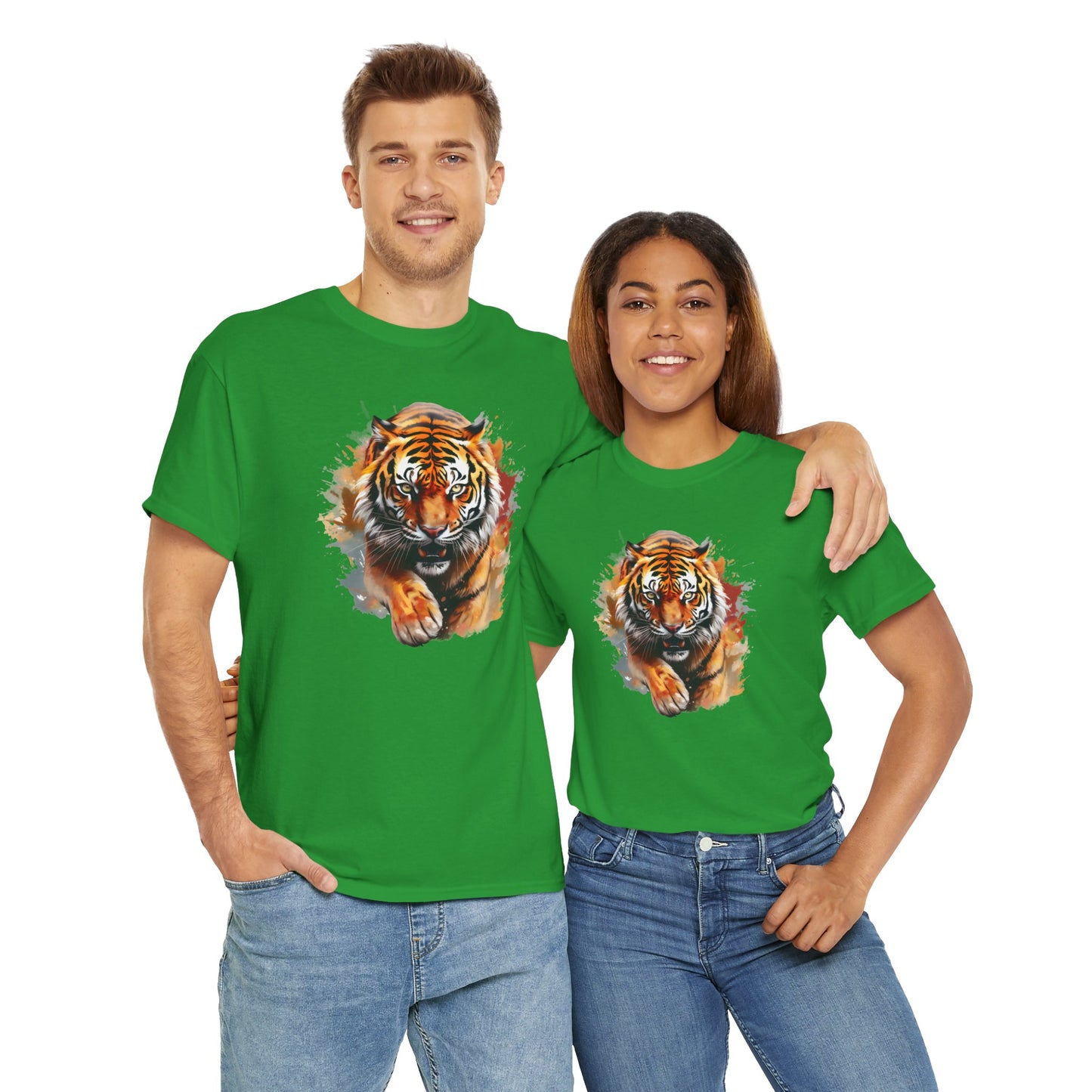 Princess Grace  Fierce Tiger Unisex Heavy Cotton Tee  Wild Animal Graphic Shirt