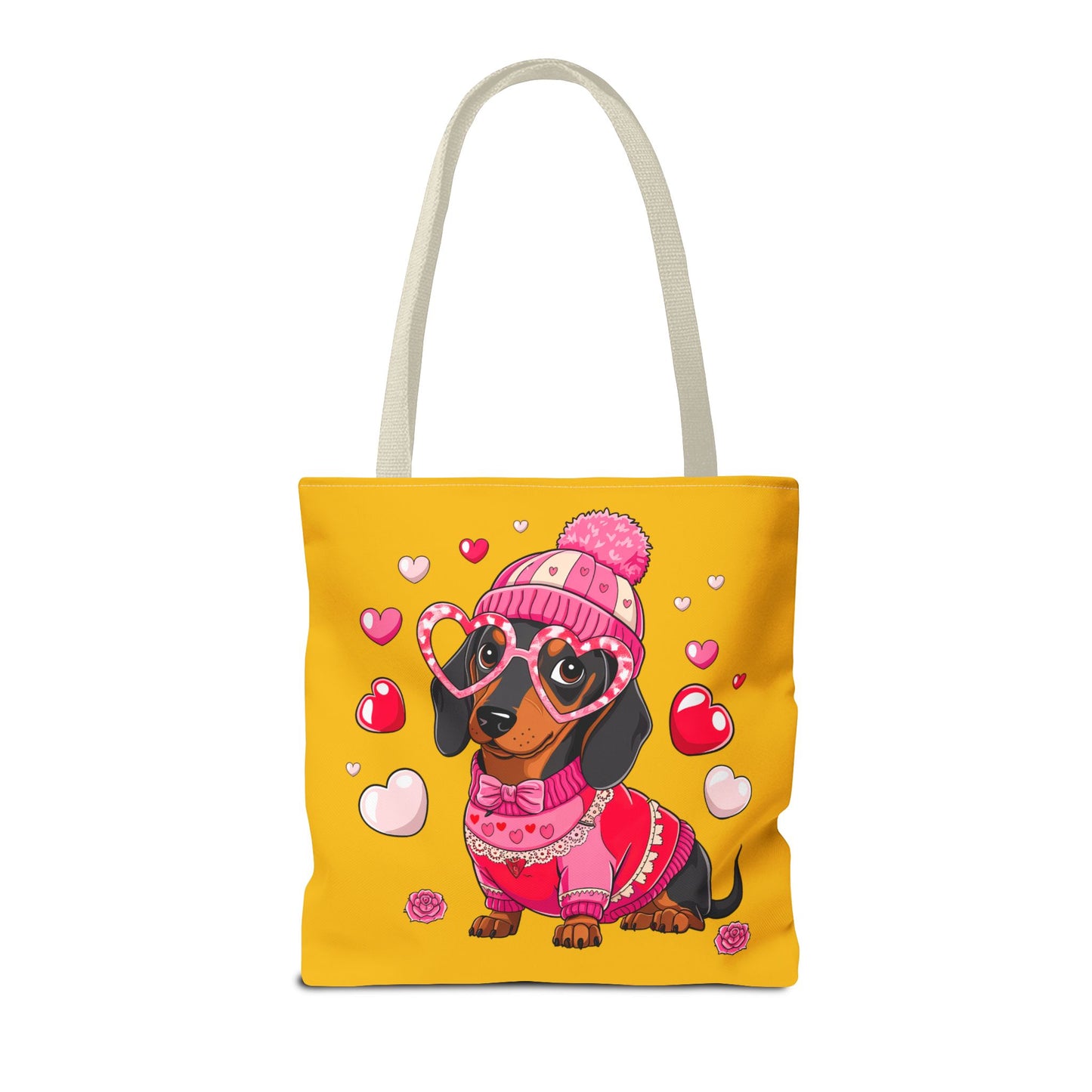 Princess Grace  Adorable Dog-Themed Tote Bag for Pet Lovers Cute Valentine's Design