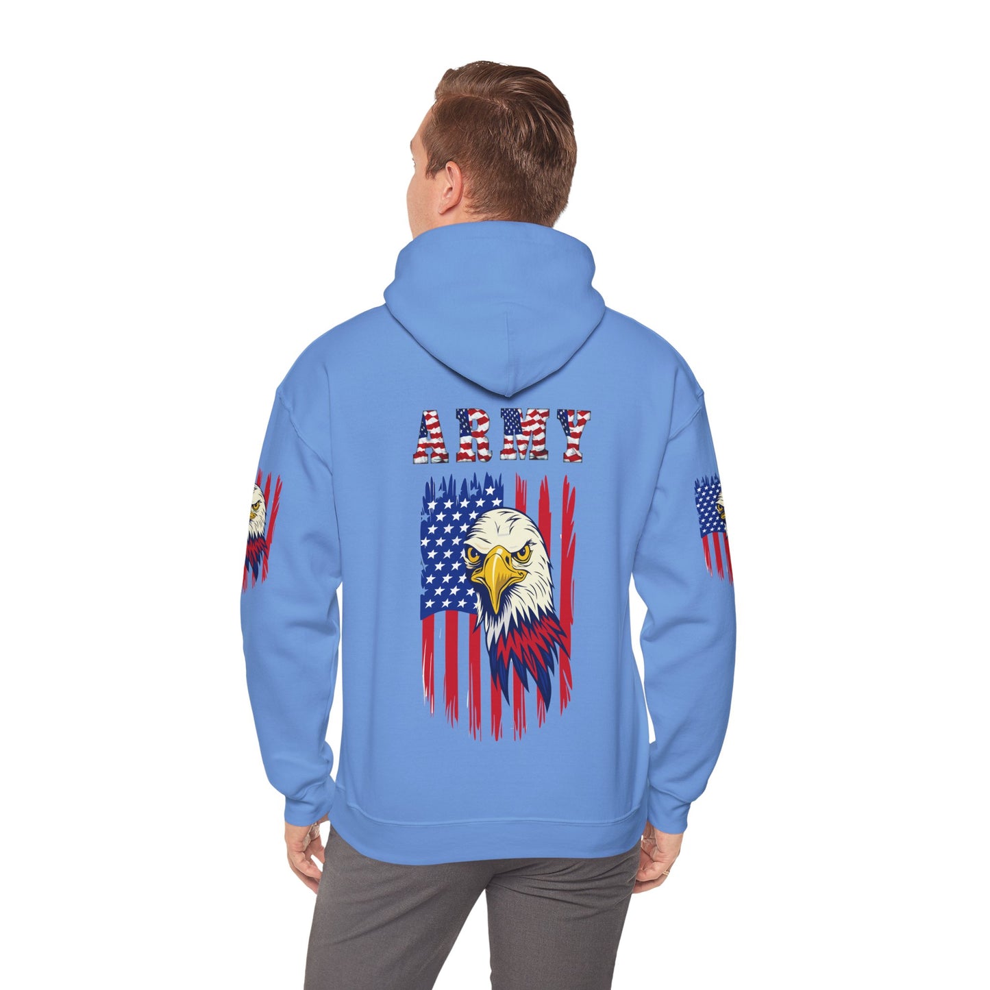 Princess Grace  Patriotic Army Eagle Hoodie  Unisex Heavy Blend Sweatshirt