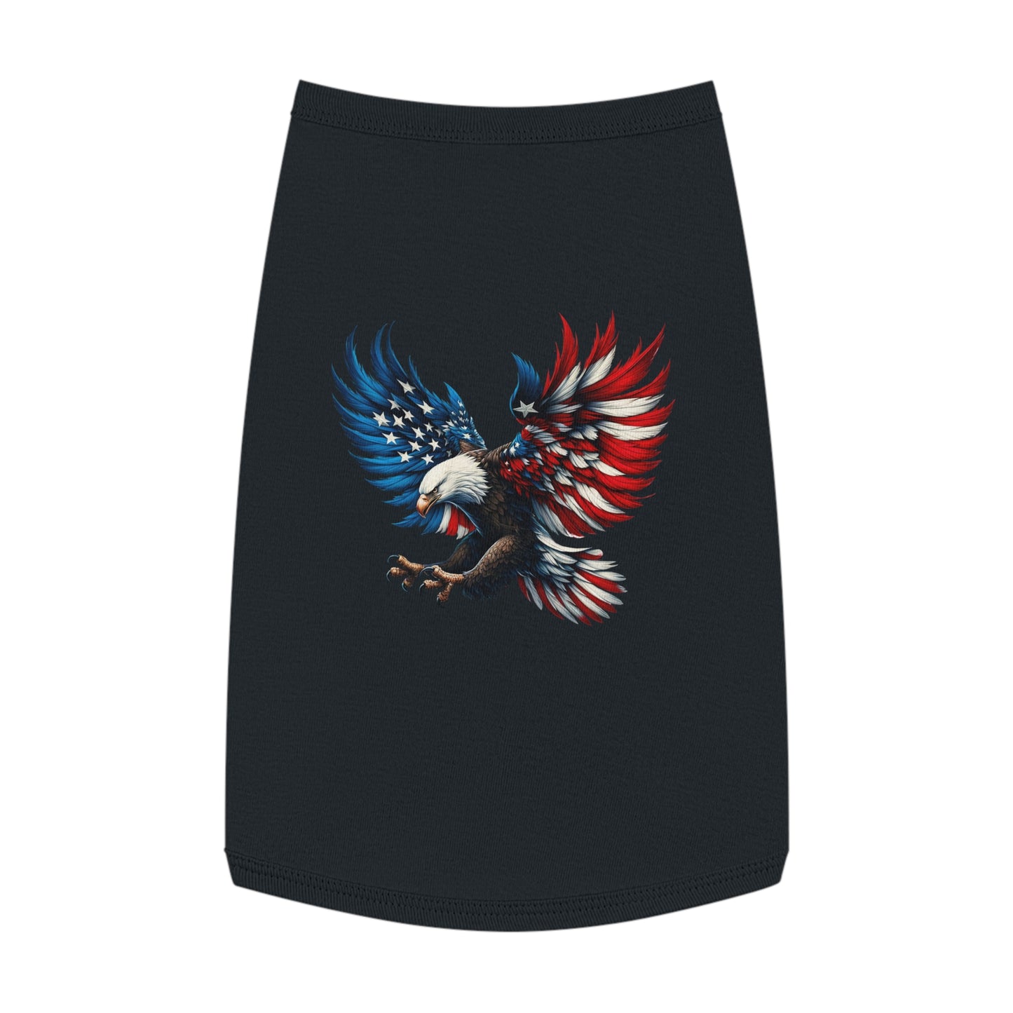 Princess Grace  Patriotic Eagle Pet Tank Top Comfortable & Stylish Holiday Apparel for Dogs